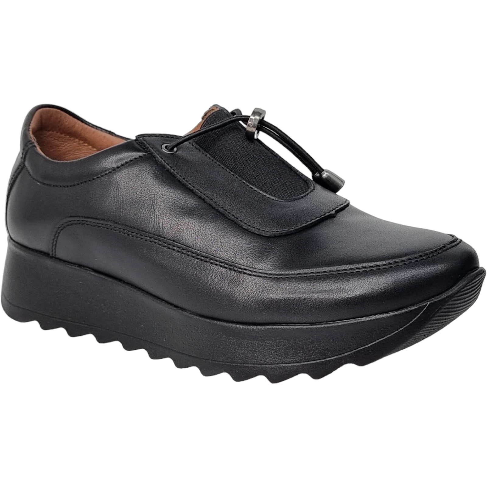 Pantofi Damă Casual Confort Din Piele Naturală Neagră 25177