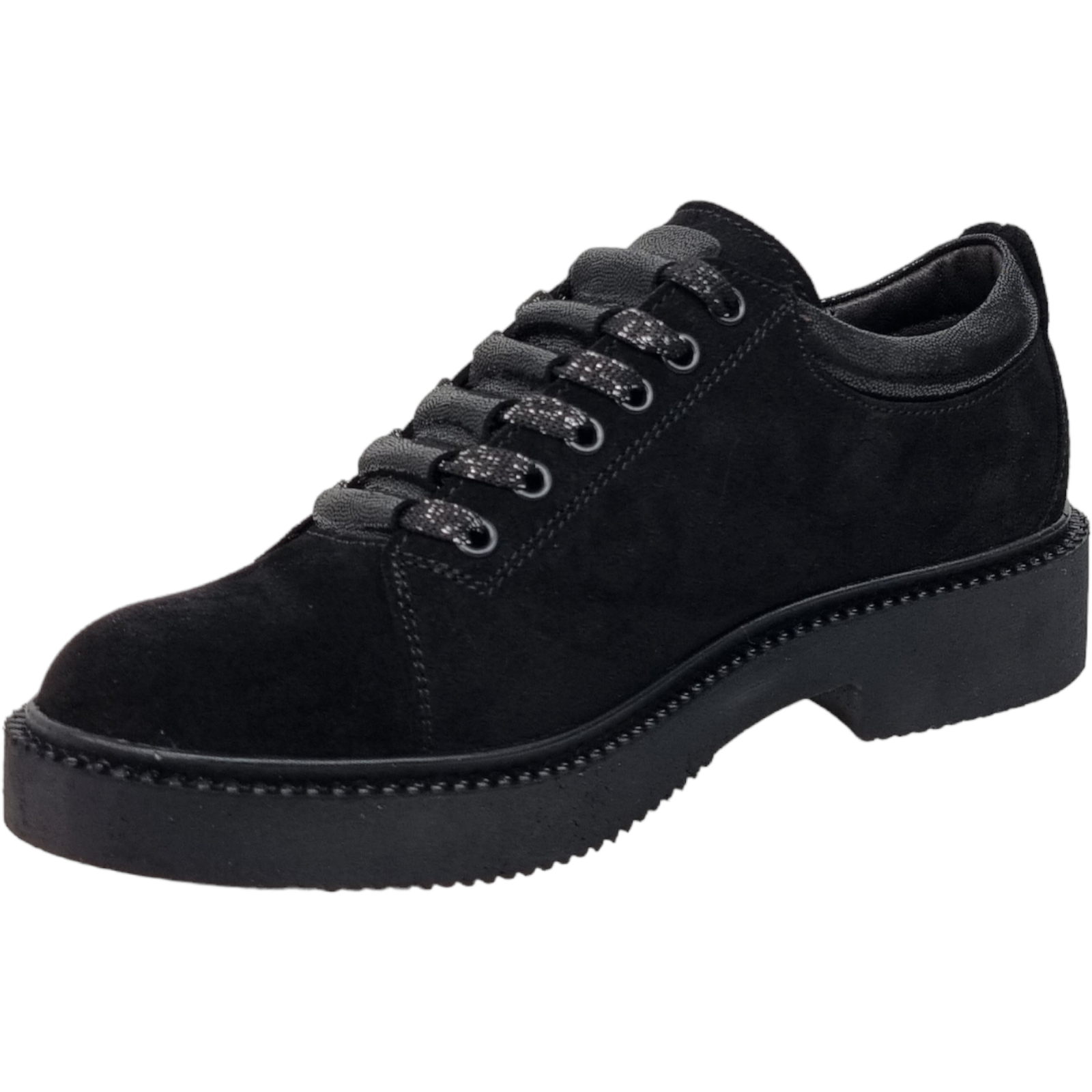 Pantofi Damă Casual Confort Din Piele Naturală Neagră 25178