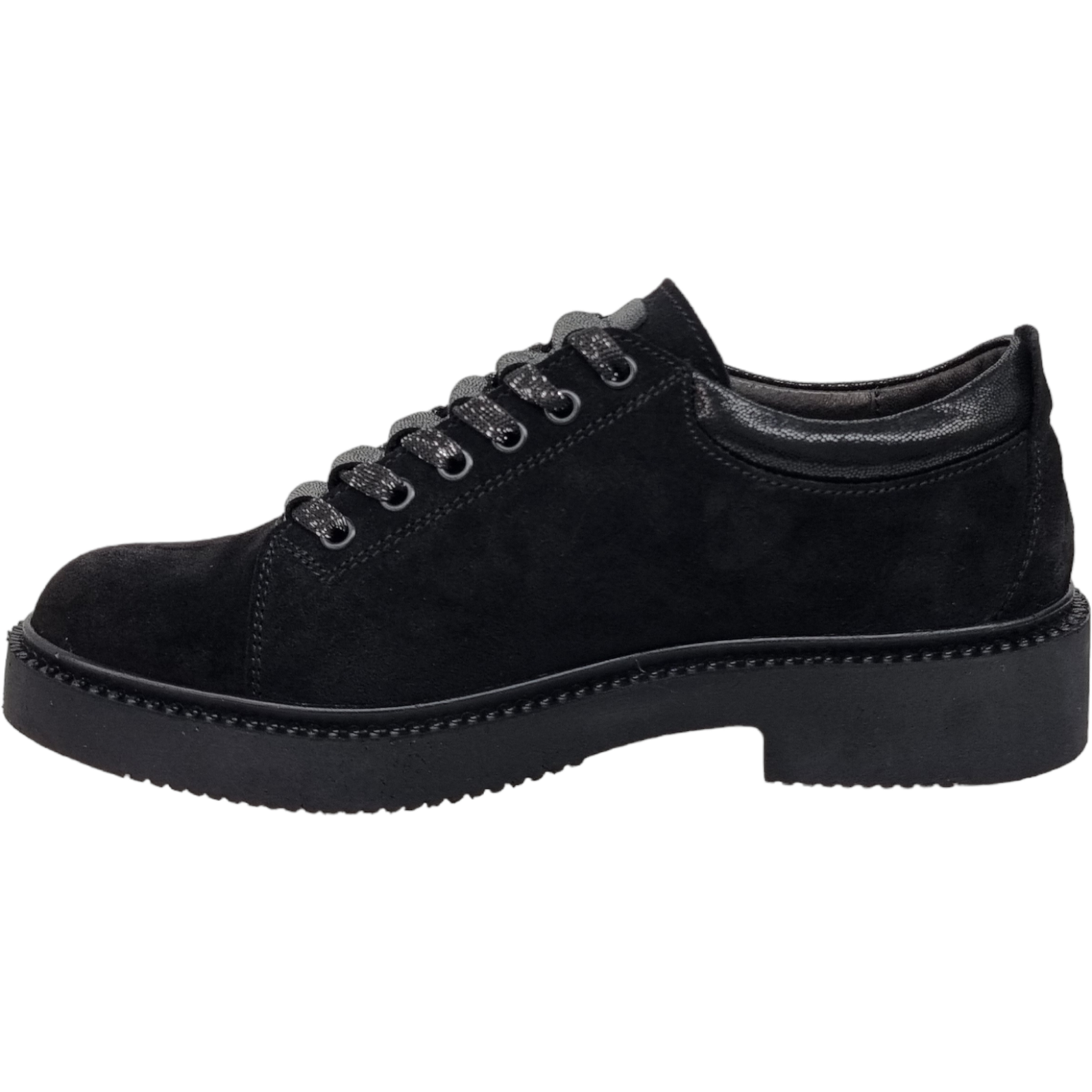 Pantofi Damă Casual Confort Din Piele Naturală Neagră 25178