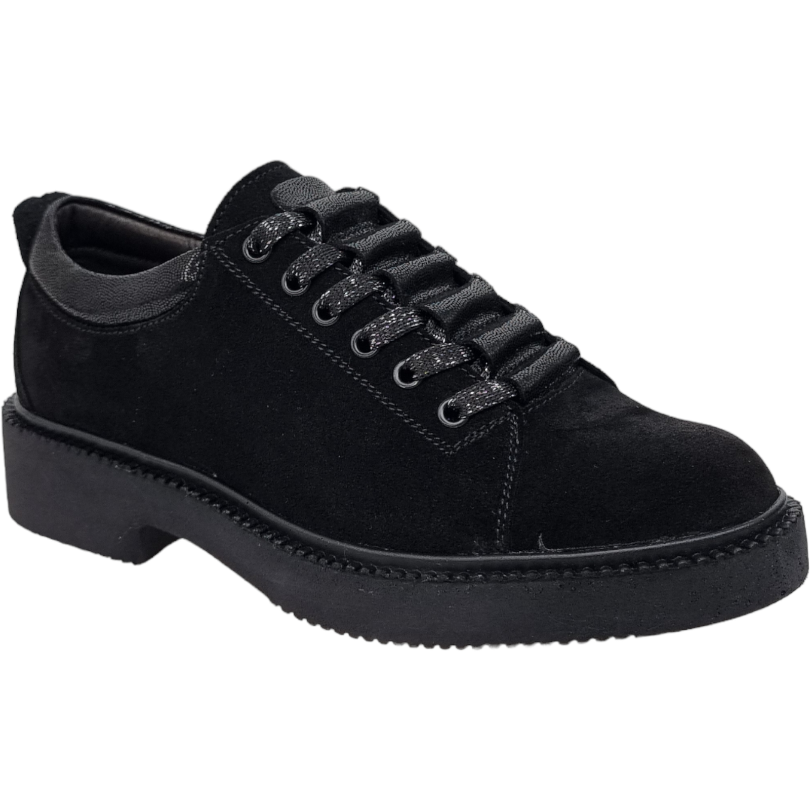 Pantofi Damă Casual Confort Din Piele Naturală Neagră 25178