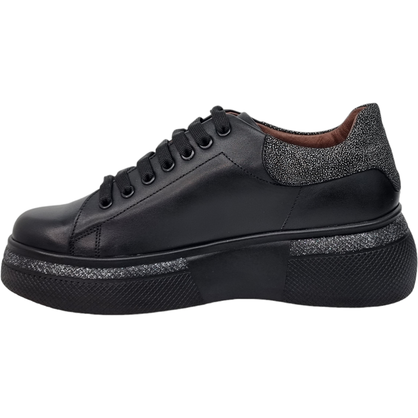 Pantofi Damă Casual Confort Din Piele Naturală Neagră 25347