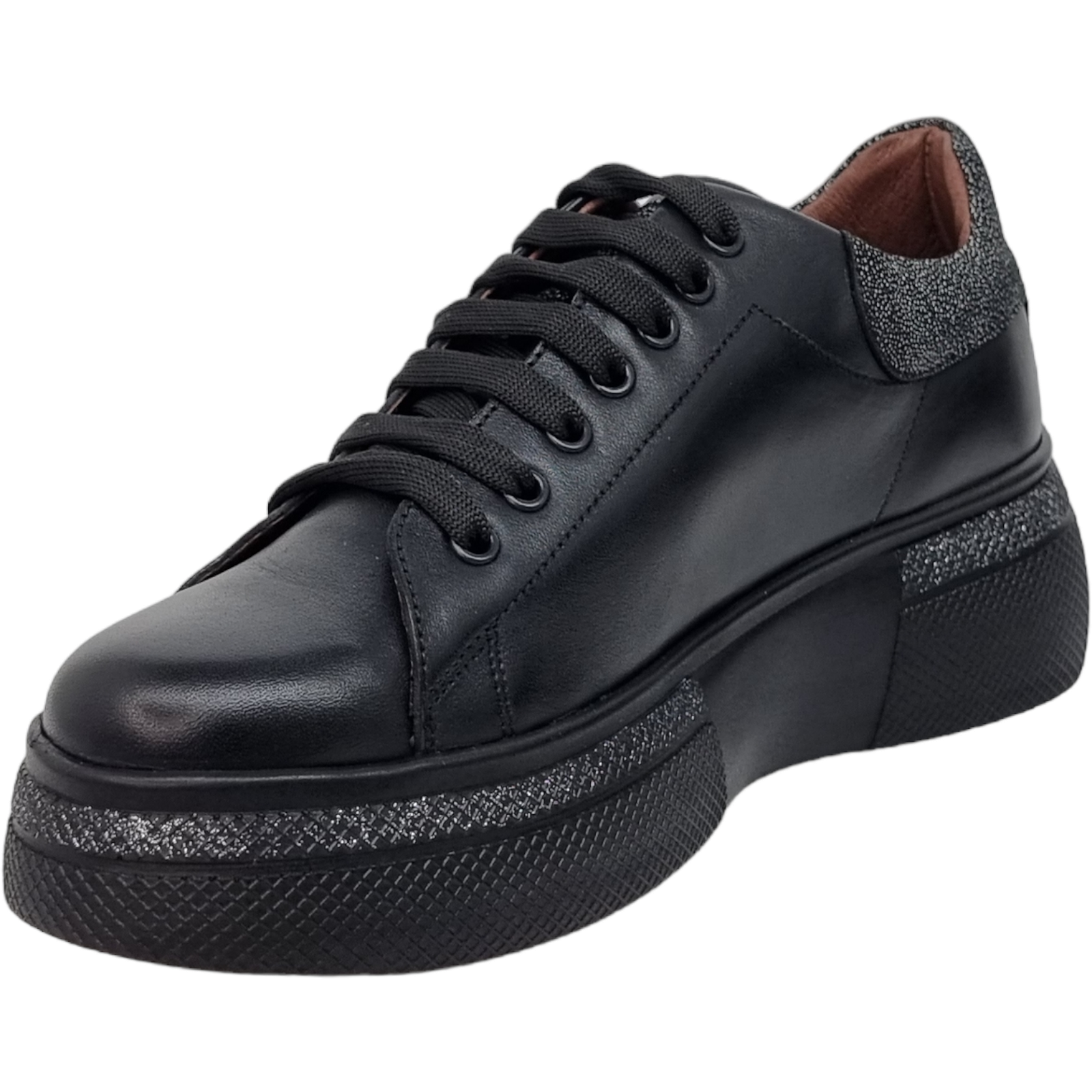 Pantofi Damă Casual Confort Din Piele Naturală Neagră 25347