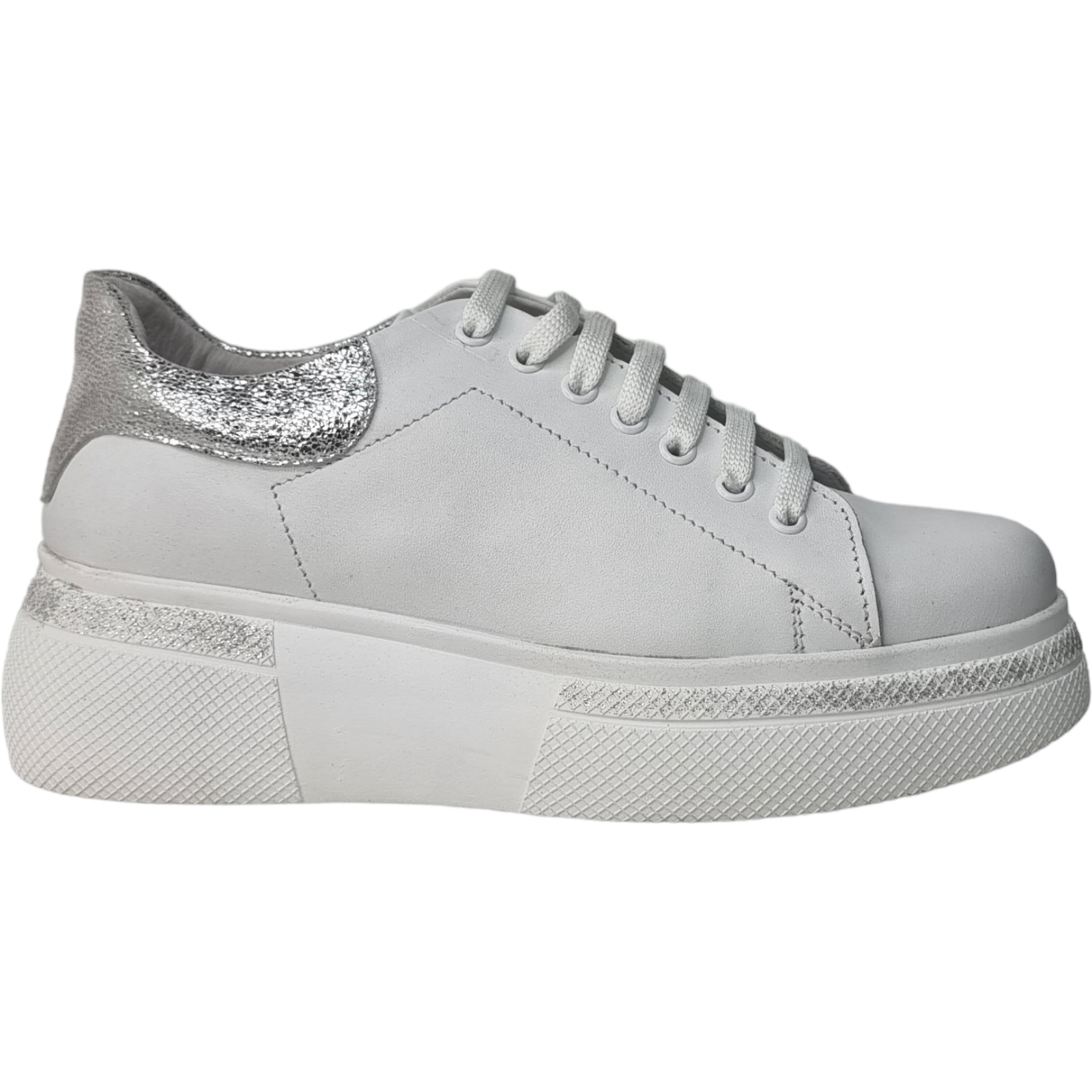 Pantofi Damă Casual Confort Din Piele Naturală Albă 25181