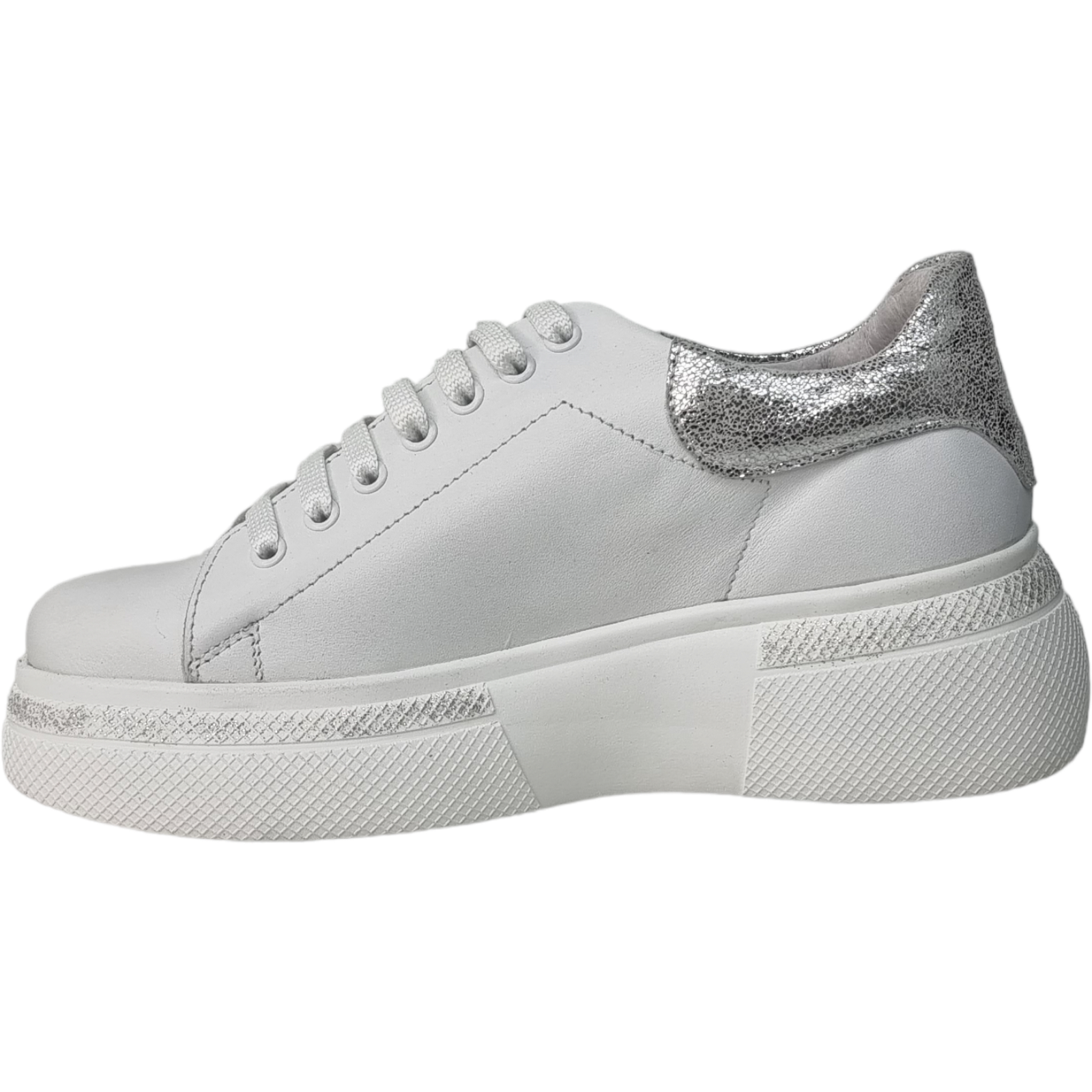 Pantofi Damă Casual Confort Din Piele Naturală Albă 25181