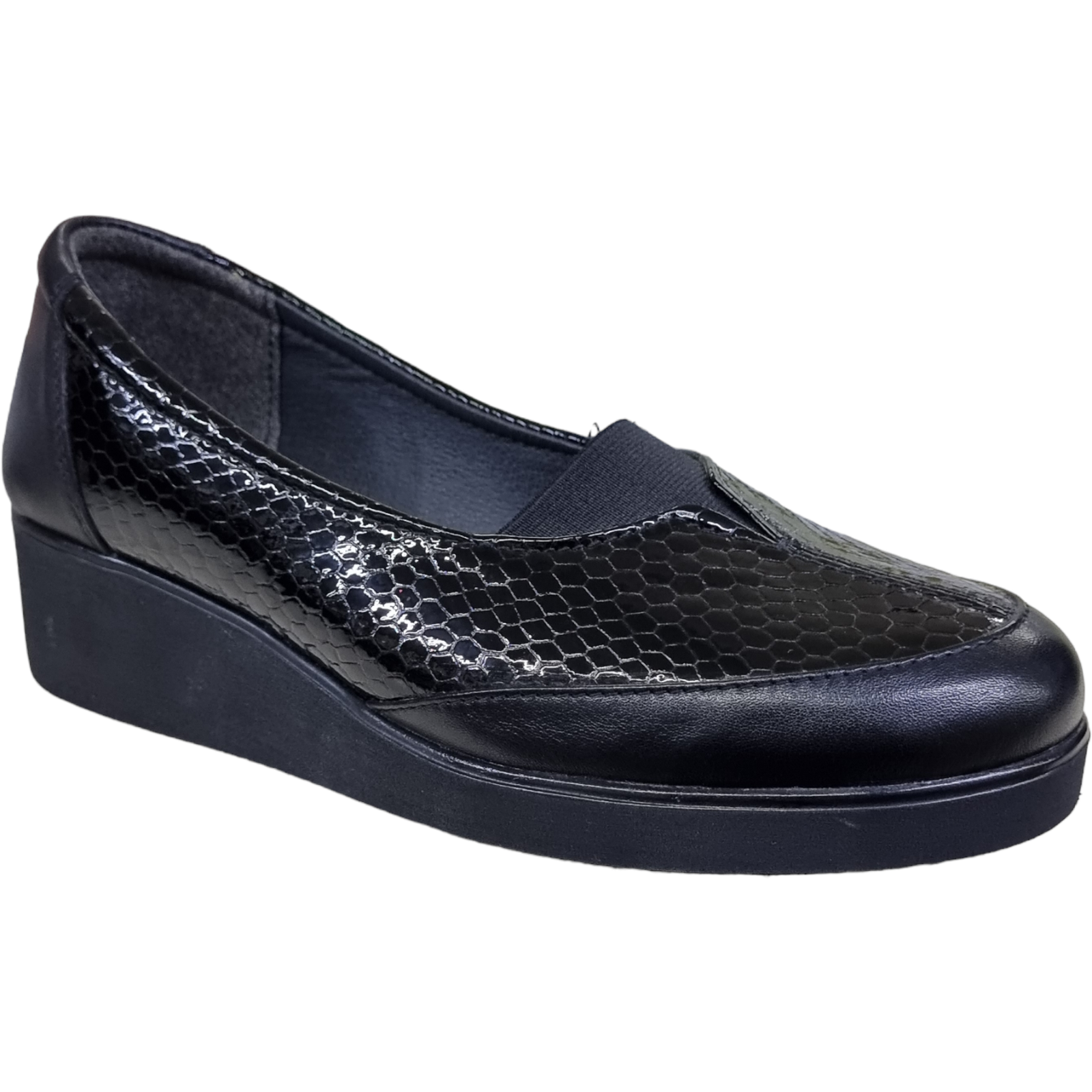 Pantofi Damă Casual Confort Din Piele Naturală Neagră 25109