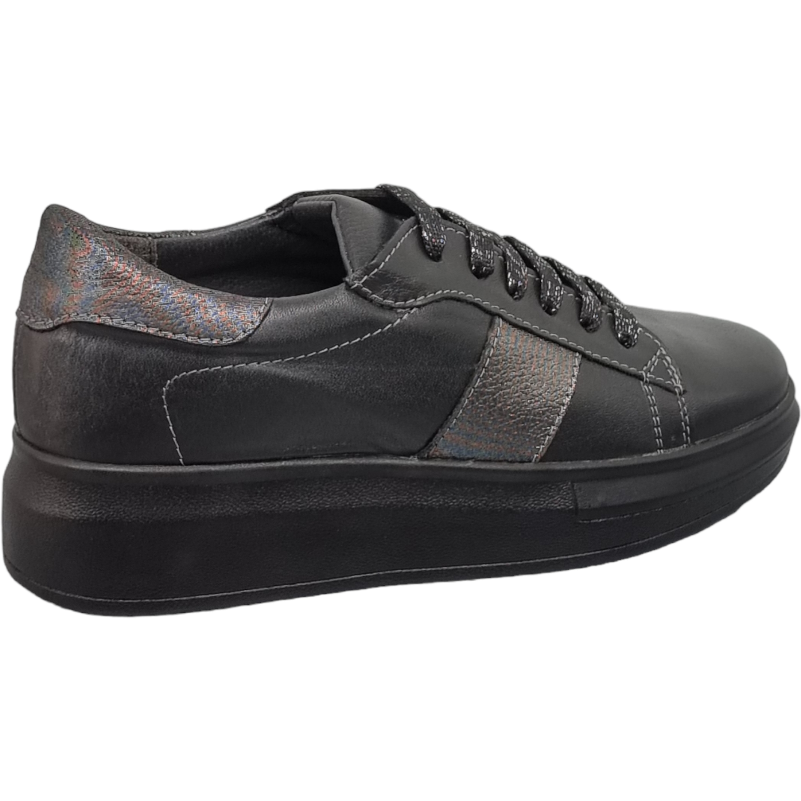 Pantofi Damă Casual Confort Din Piele Naturală Neagră 25110