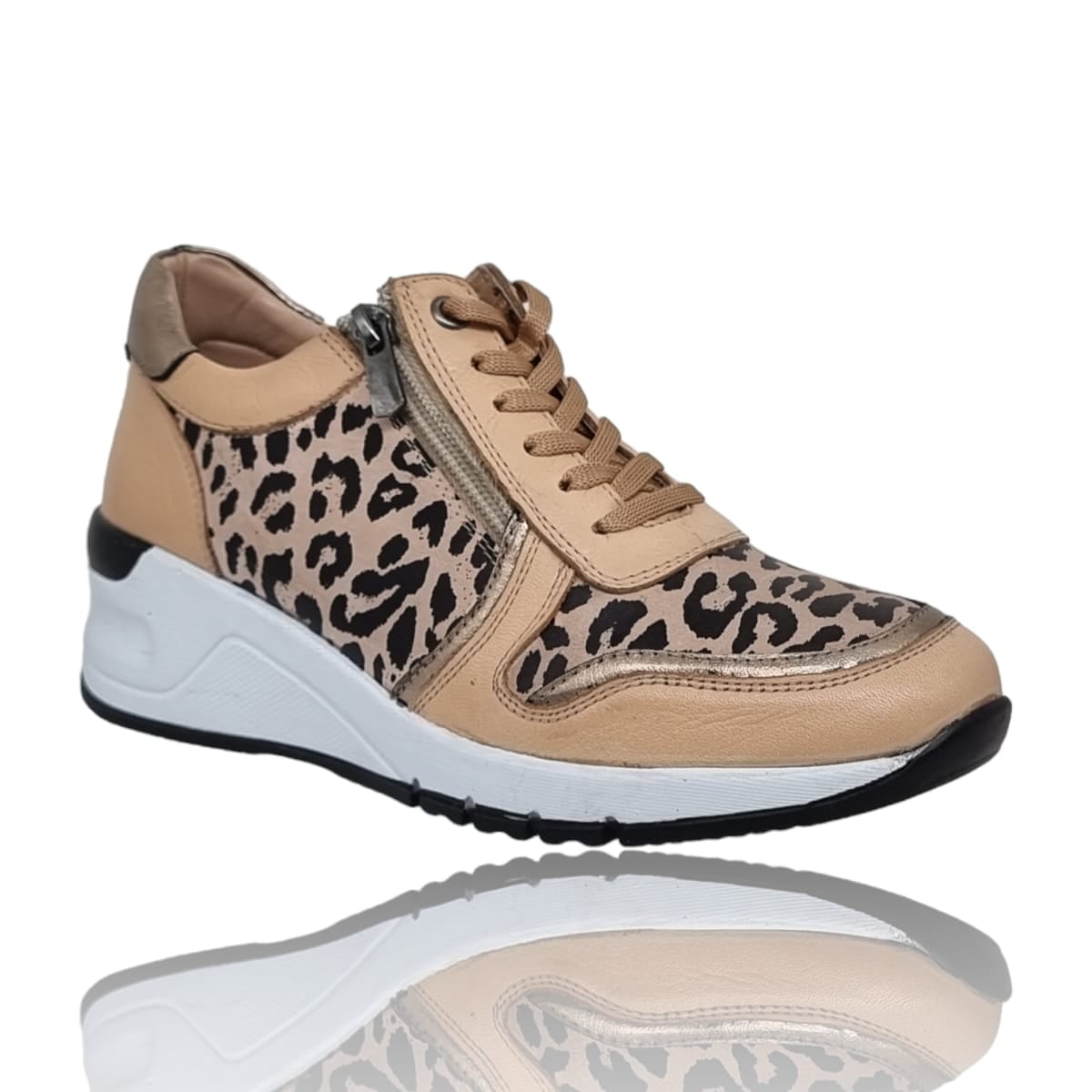 Pantofi Damă Casual Confort Din Piele Naturală Leop 25140