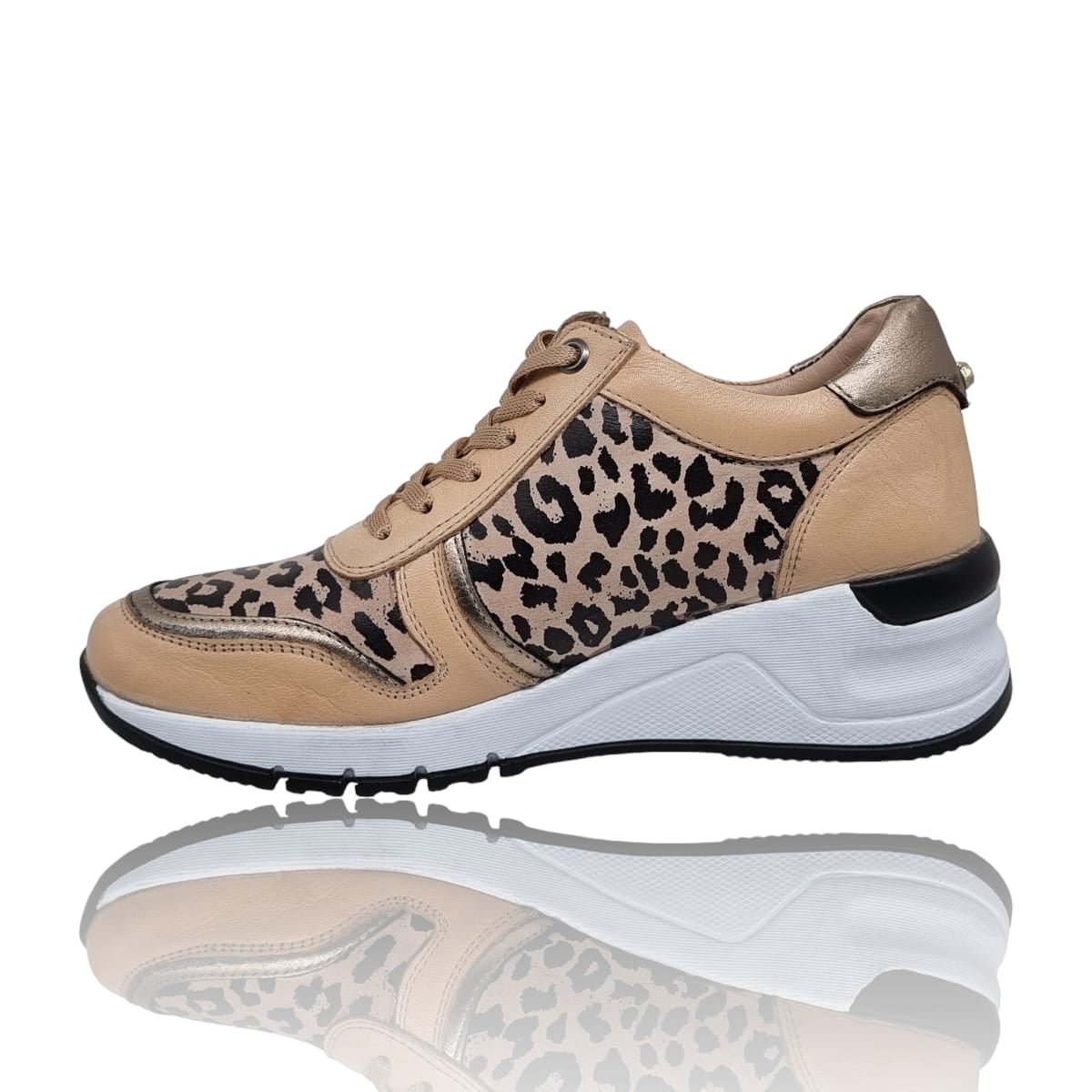 Pantofi Damă Casual Confort Din Piele Naturală Leop 25140