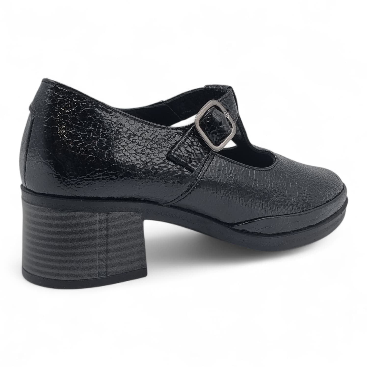 Pantofi Damă Casual Confort Din Piele Naturală Neagră 25440