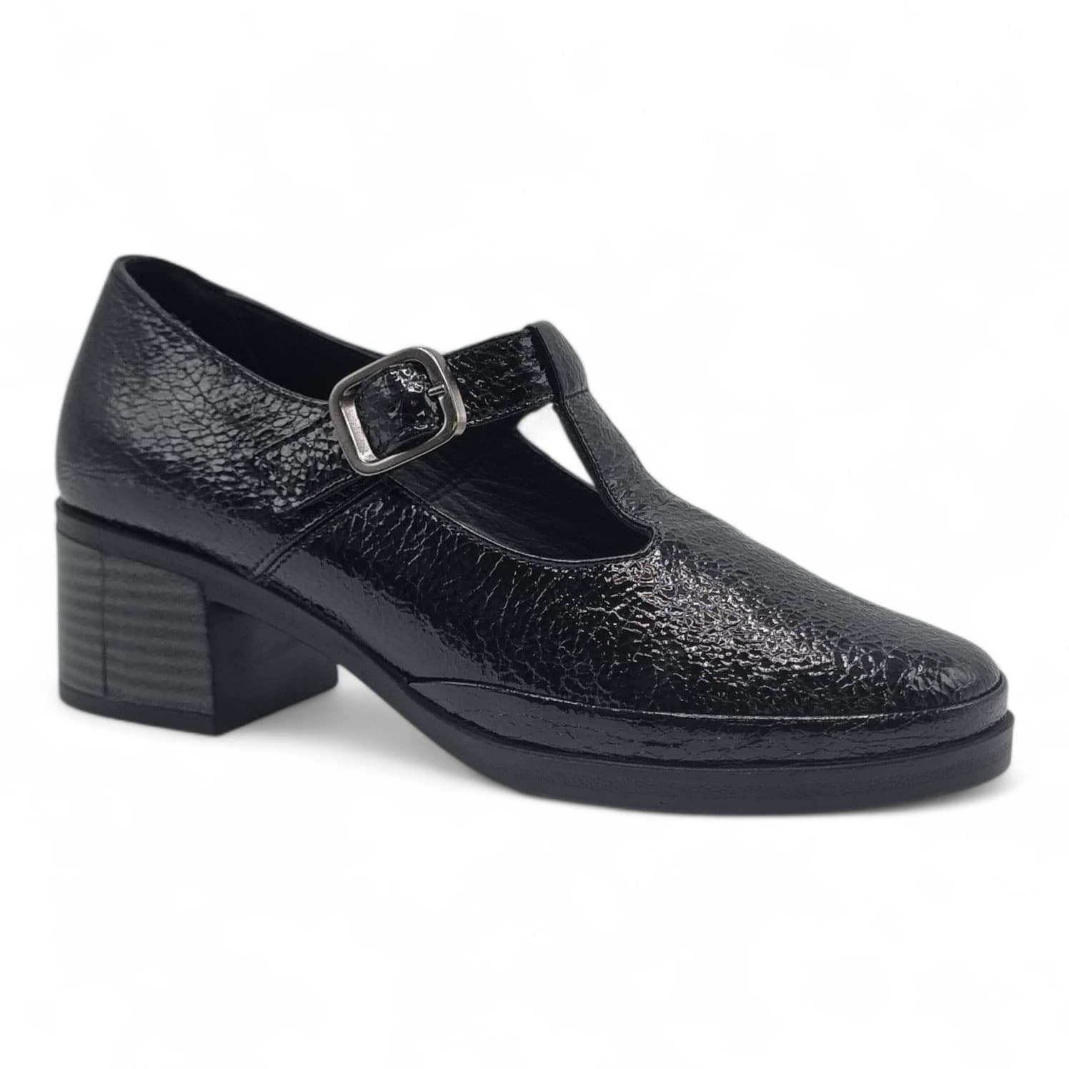 Pantofi Damă Casual Confort Din Piele Naturală Neagră 25440