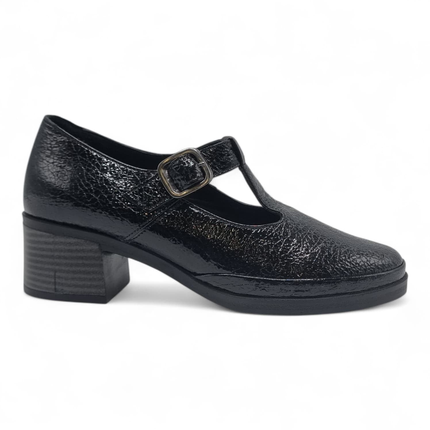 Pantofi Damă Casual Confort Din Piele Naturală Neagră 25440