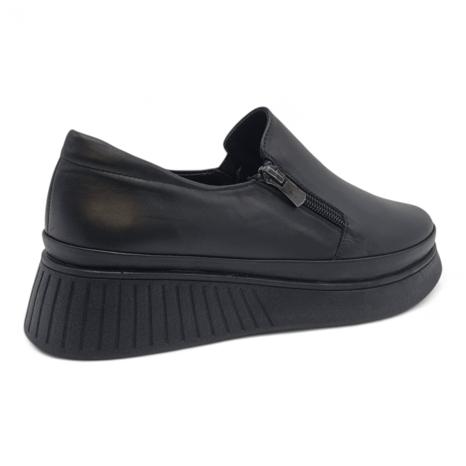 Pantofi Damă Casual Confort Din Piele Naturală Neagră 25441