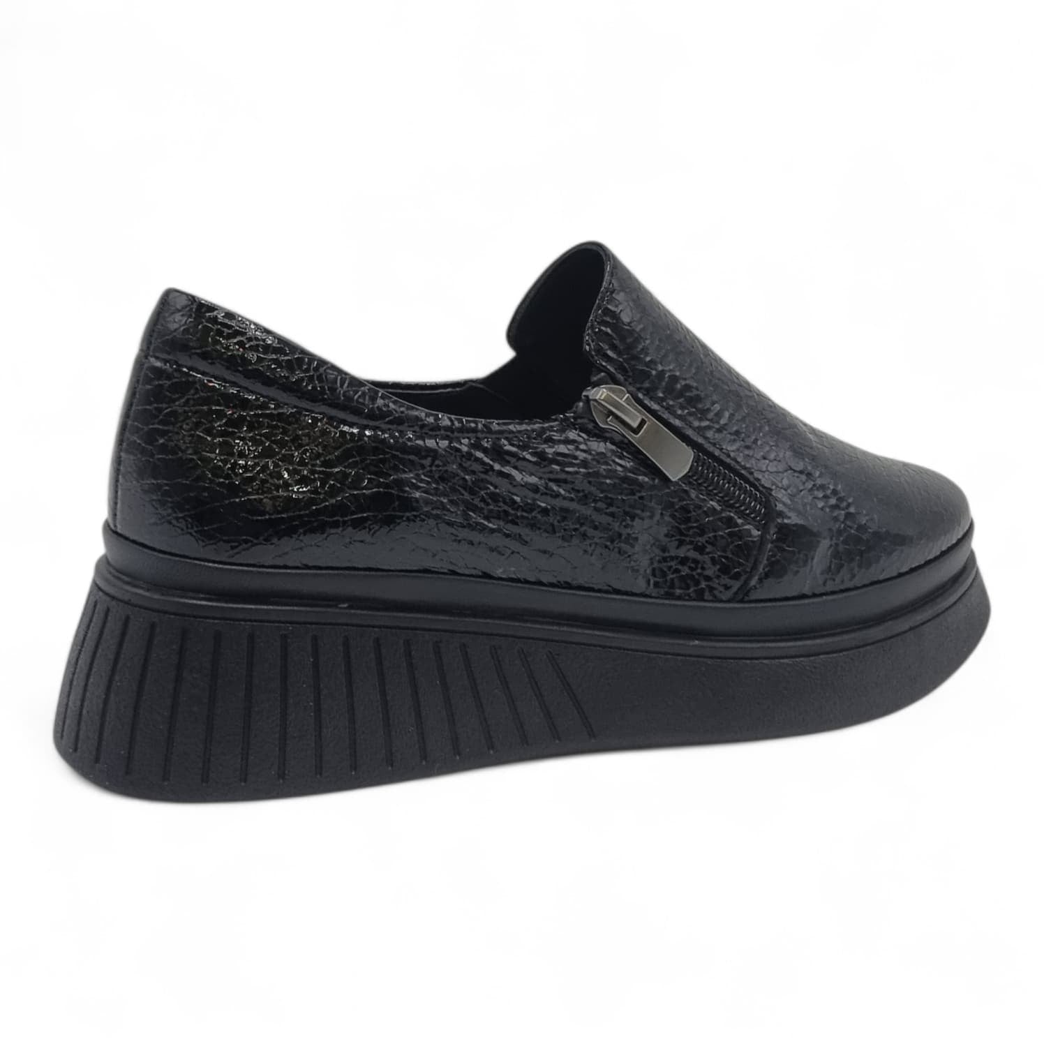 Pantofi Damă Casual Confort Din Piele Naturală Neagră 25442