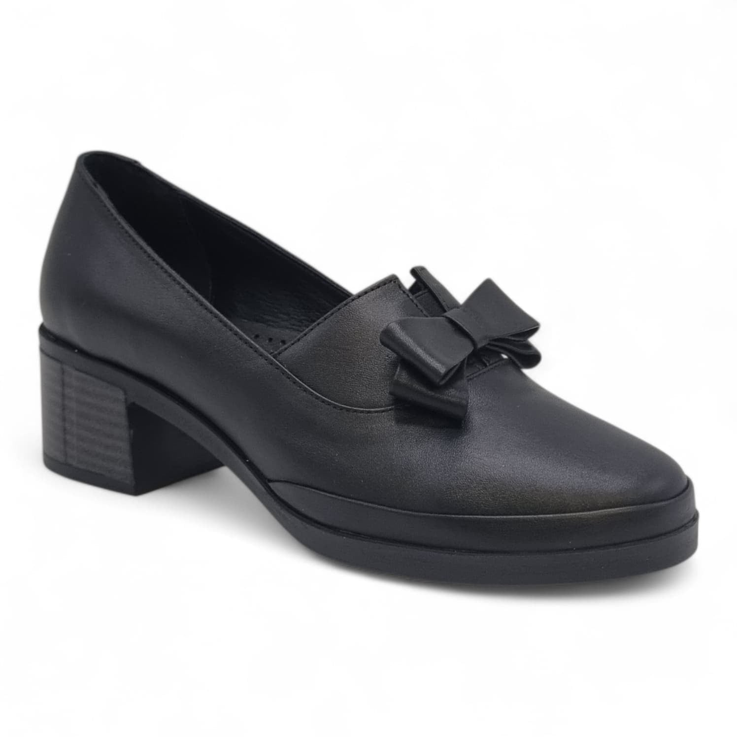 Pantofi Damă Casual Confort Din Piele Naturală Neagră 25445