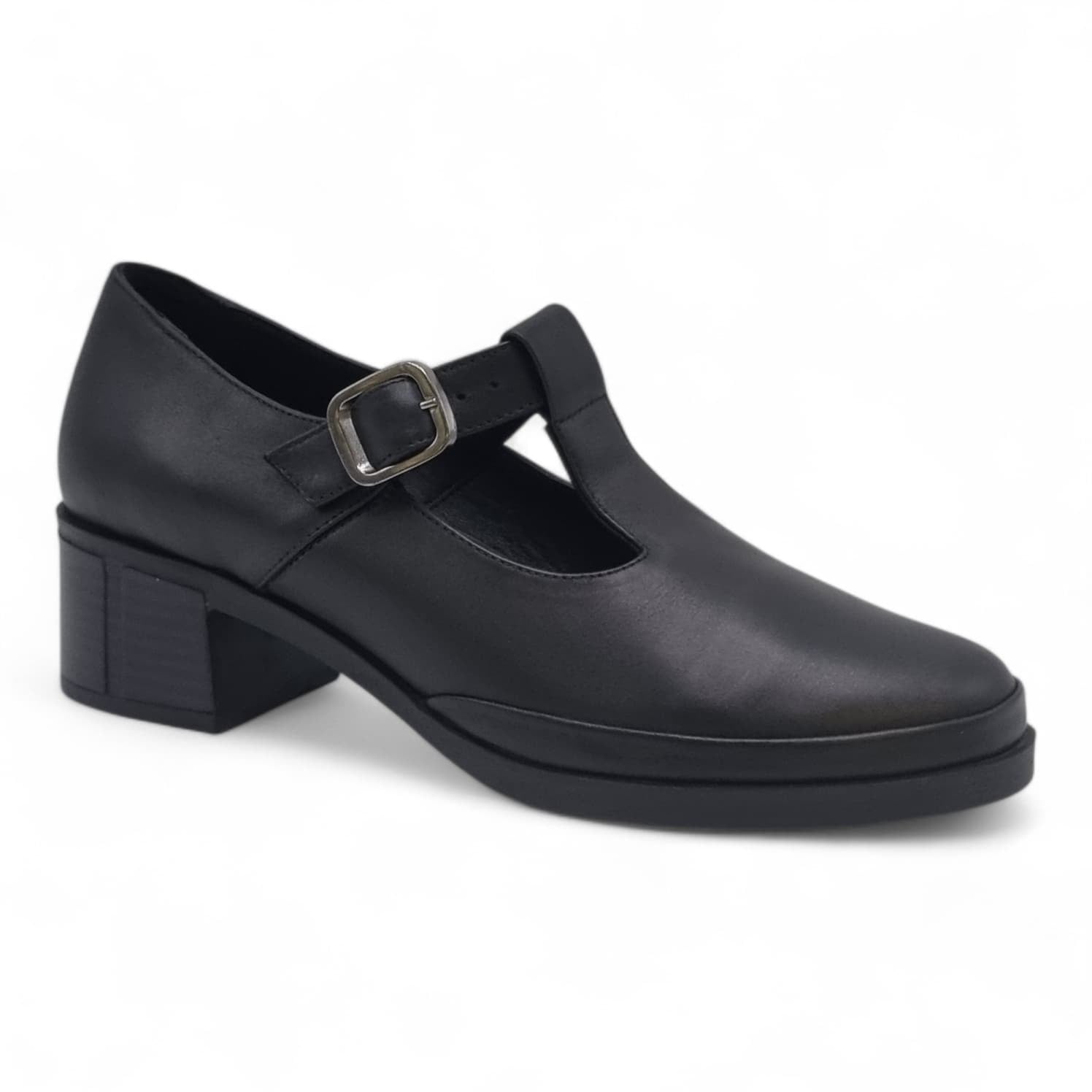 Pantofi Damă Casual Confort Din Piele Naturală Neagră 25447