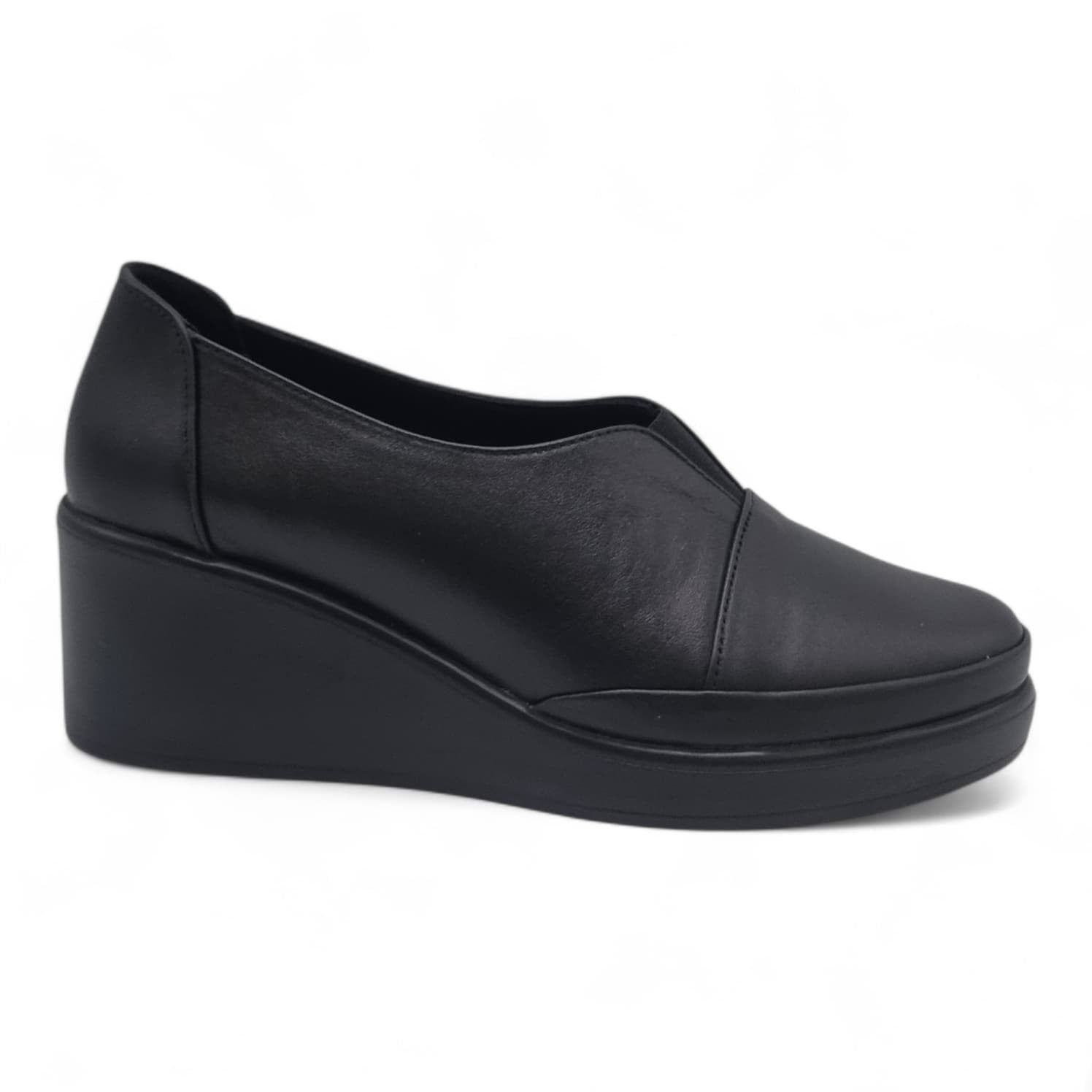 Pantofi Damă Casual Confort Din Piele Naturală Neagră 25448