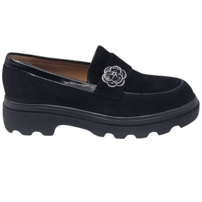 Pantofi Damă Casual Confort Din Piele Naturală Neagră 25452