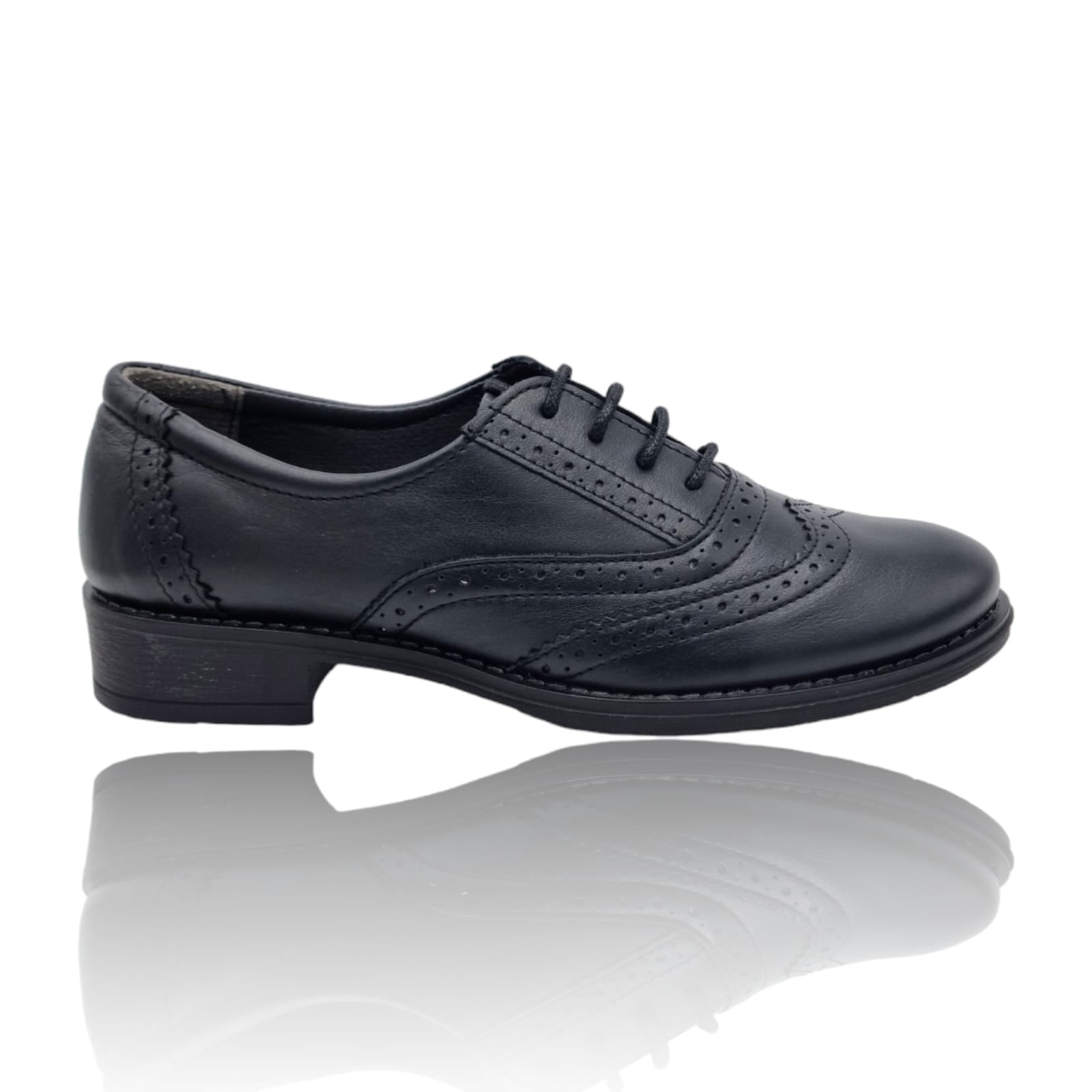 Pantofi Damă Casual Confort Din Piele Naturală Neagră 25102