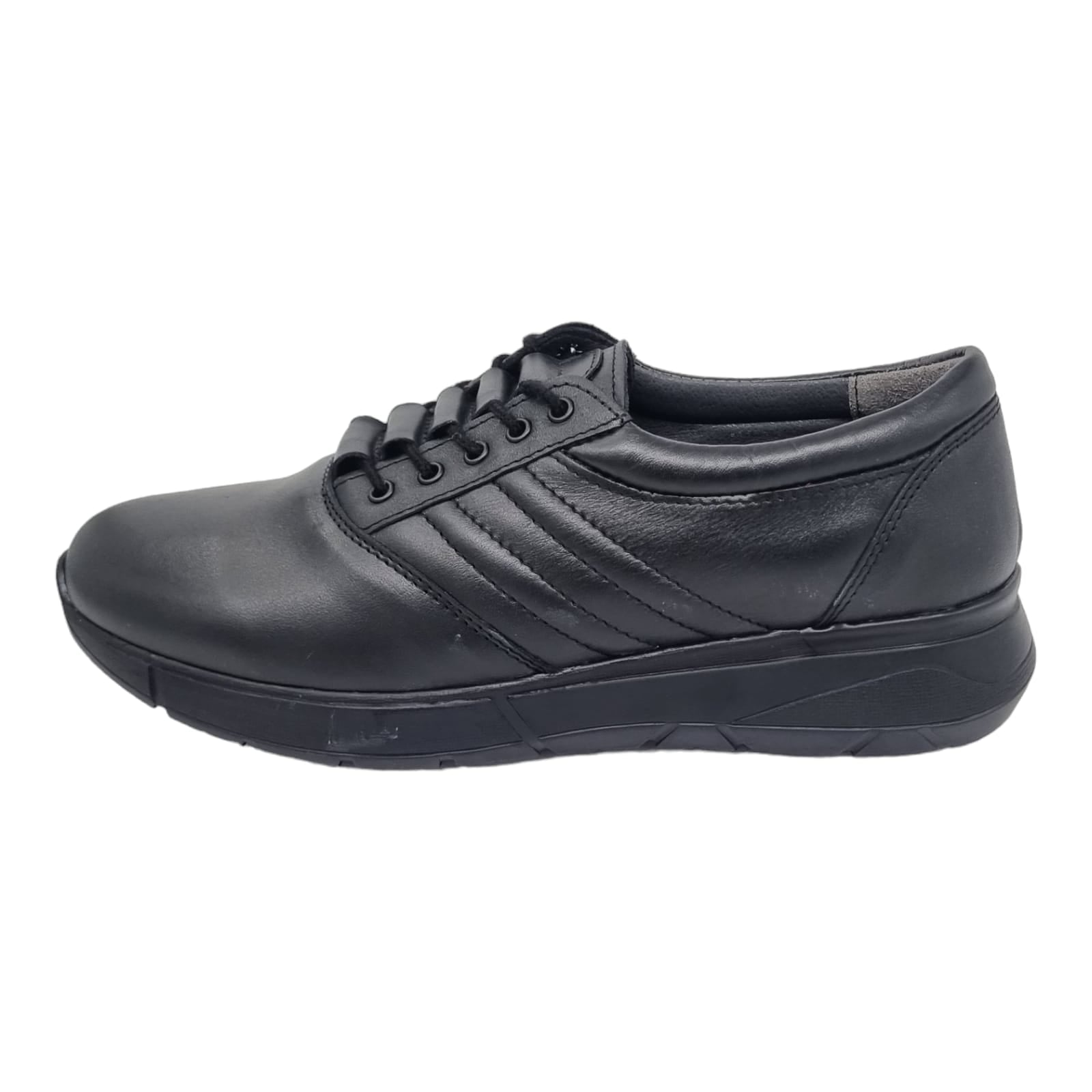 Pantofi Damă Casual Confort Din Piele Naturală Neagră 25103