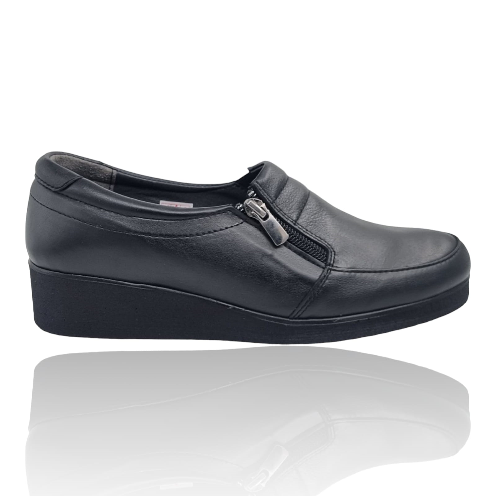 Pantofi Damă Casual Confort Din Piele Naturală Neagră 25126