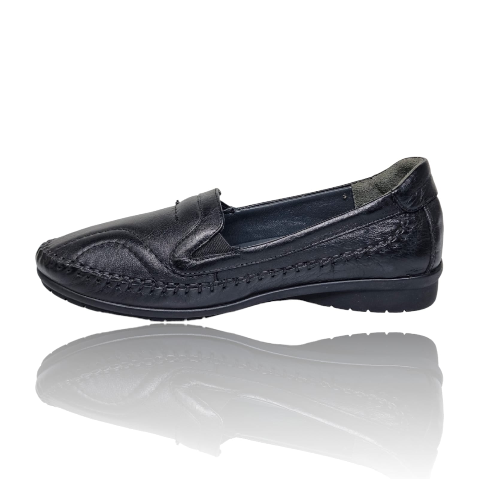Pantofi Damă Casual Confort Din Piele Naturală Neagră 25139