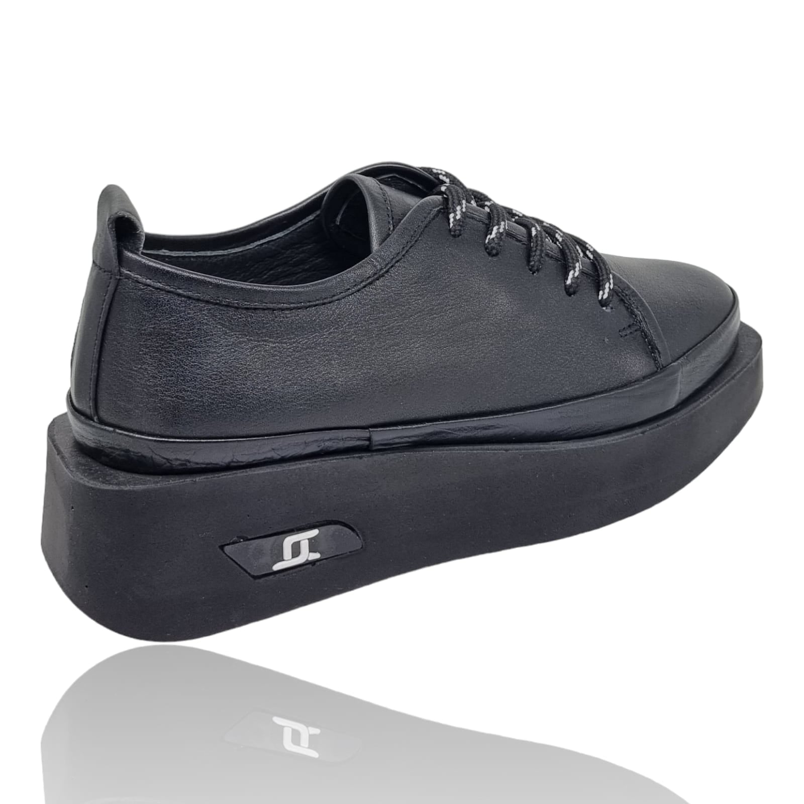 Pantofi Damă Casual Confort Din Piele Naturală Neagră 25138