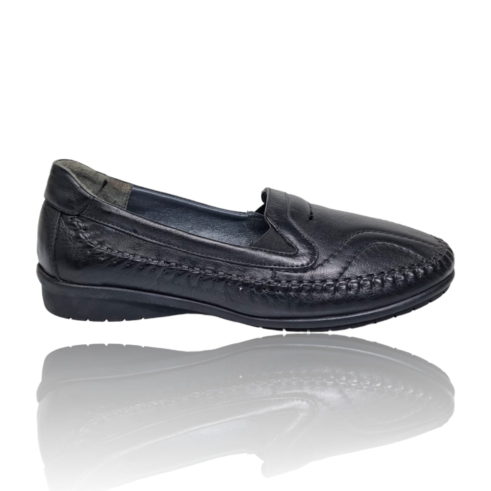 Pantofi Damă Casual Confort Din Piele Naturală Neagră 25139