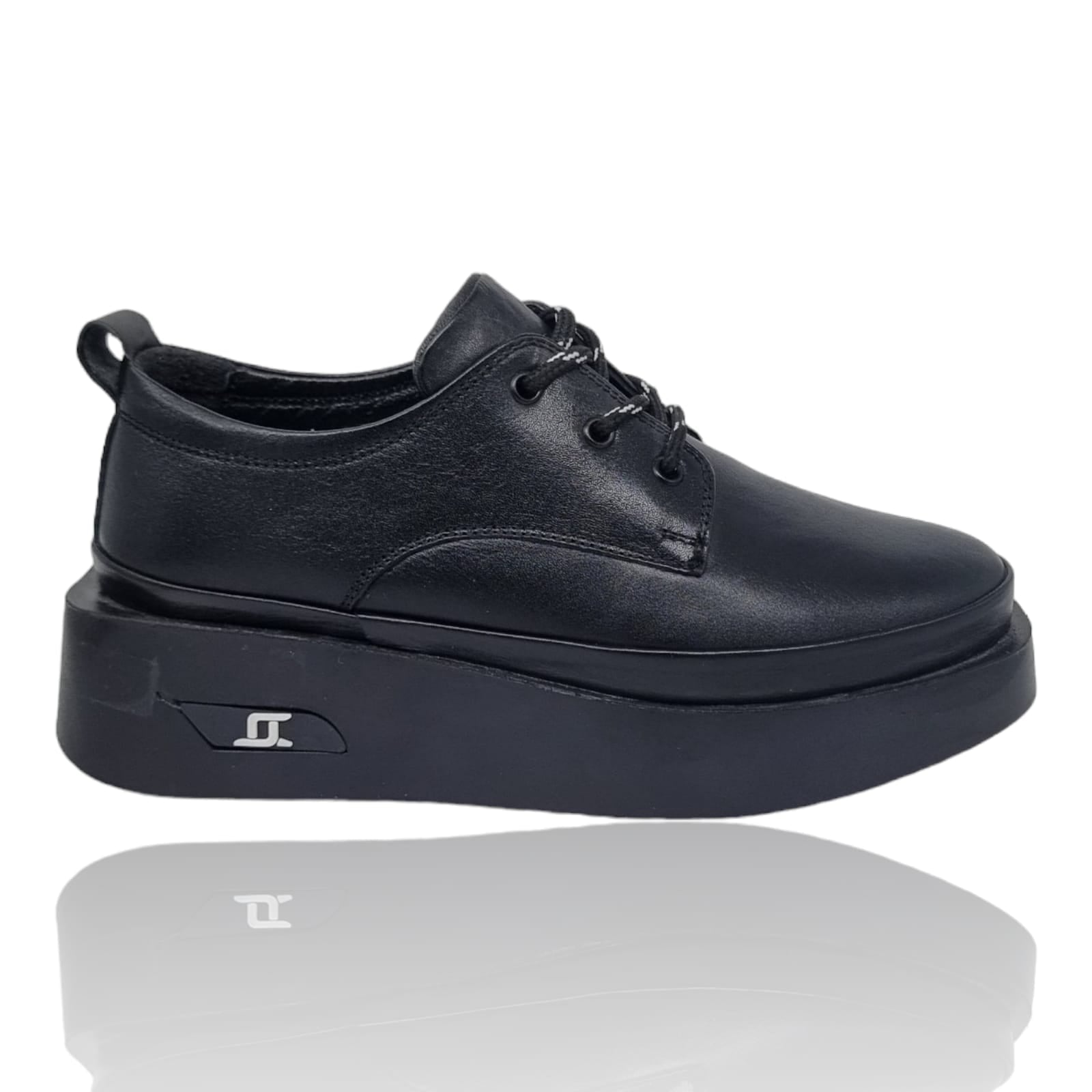 Pantofi Damă Casual Confort Din Piele Naturală Neagră 25138