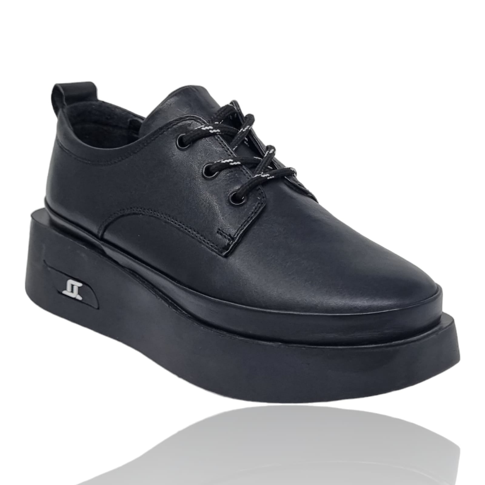 Pantofi Damă Casual Confort Din Piele Naturală Neagră 25138