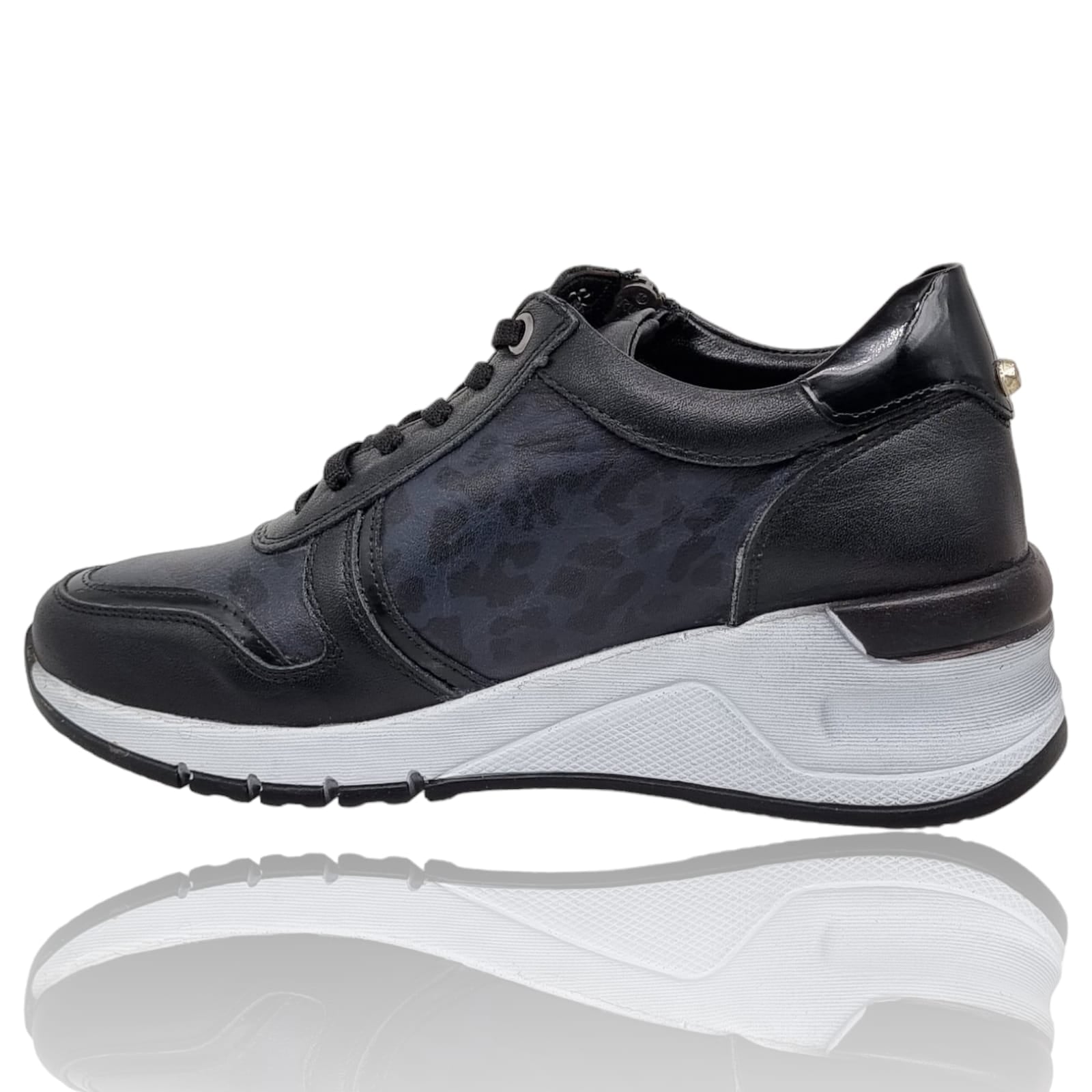 Pantofi Damă Casual Confort Din Piele Naturală Neagră 25155