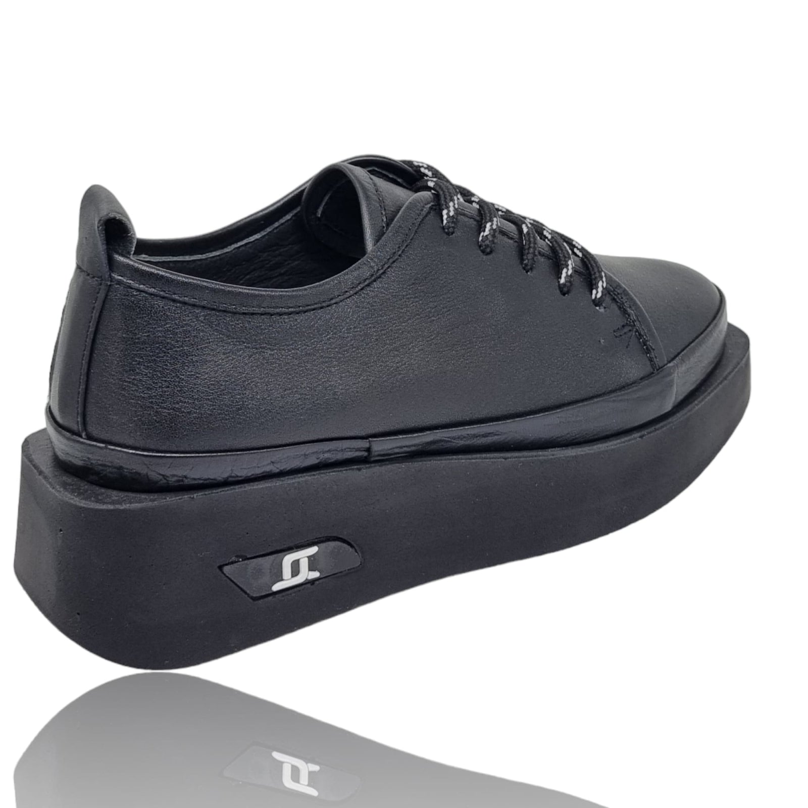 Pantofi Damă Casual Confort Din Piele Naturală Neagră 25213