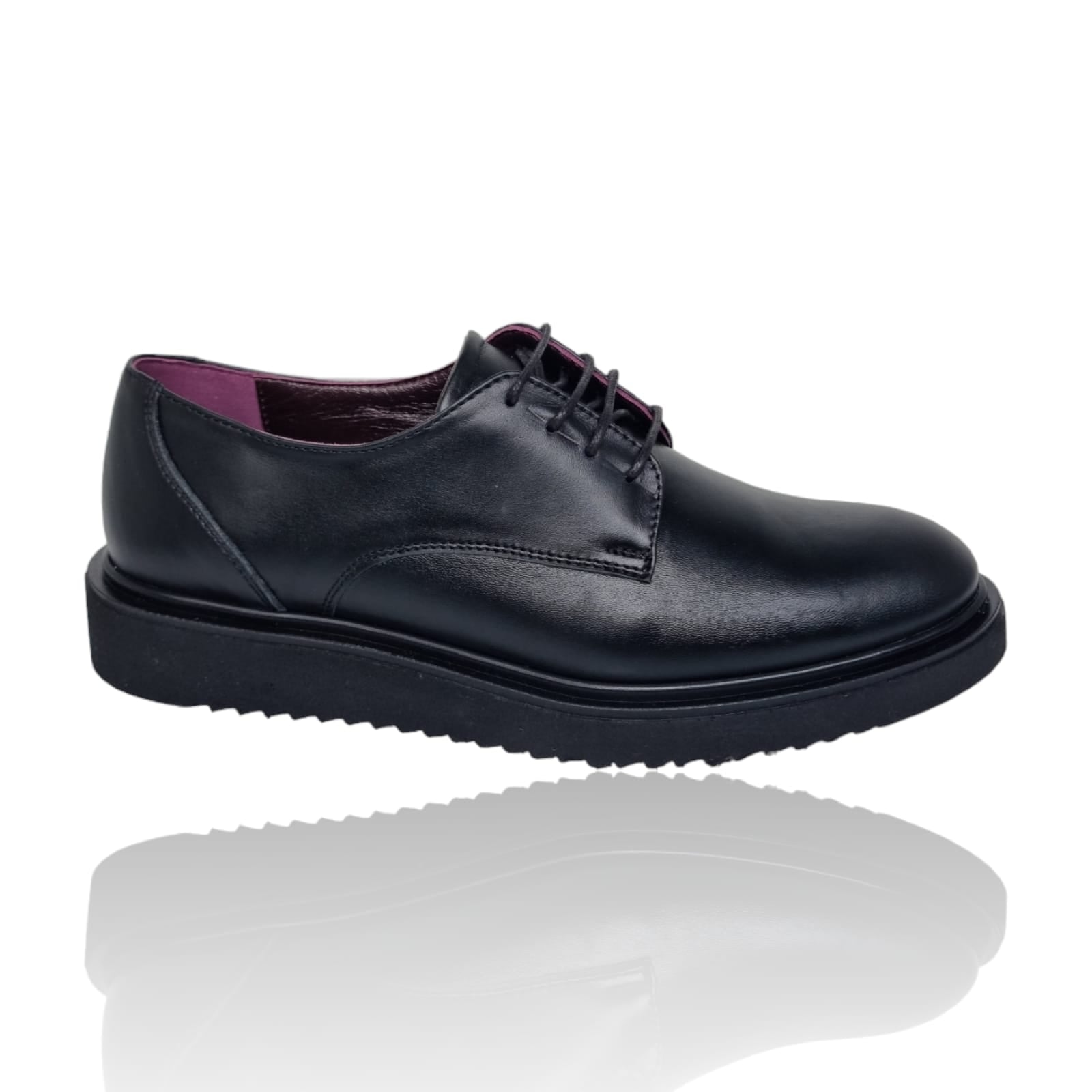 Pantofi Damă Casual Confort Din Piele Naturală Neagră 25232