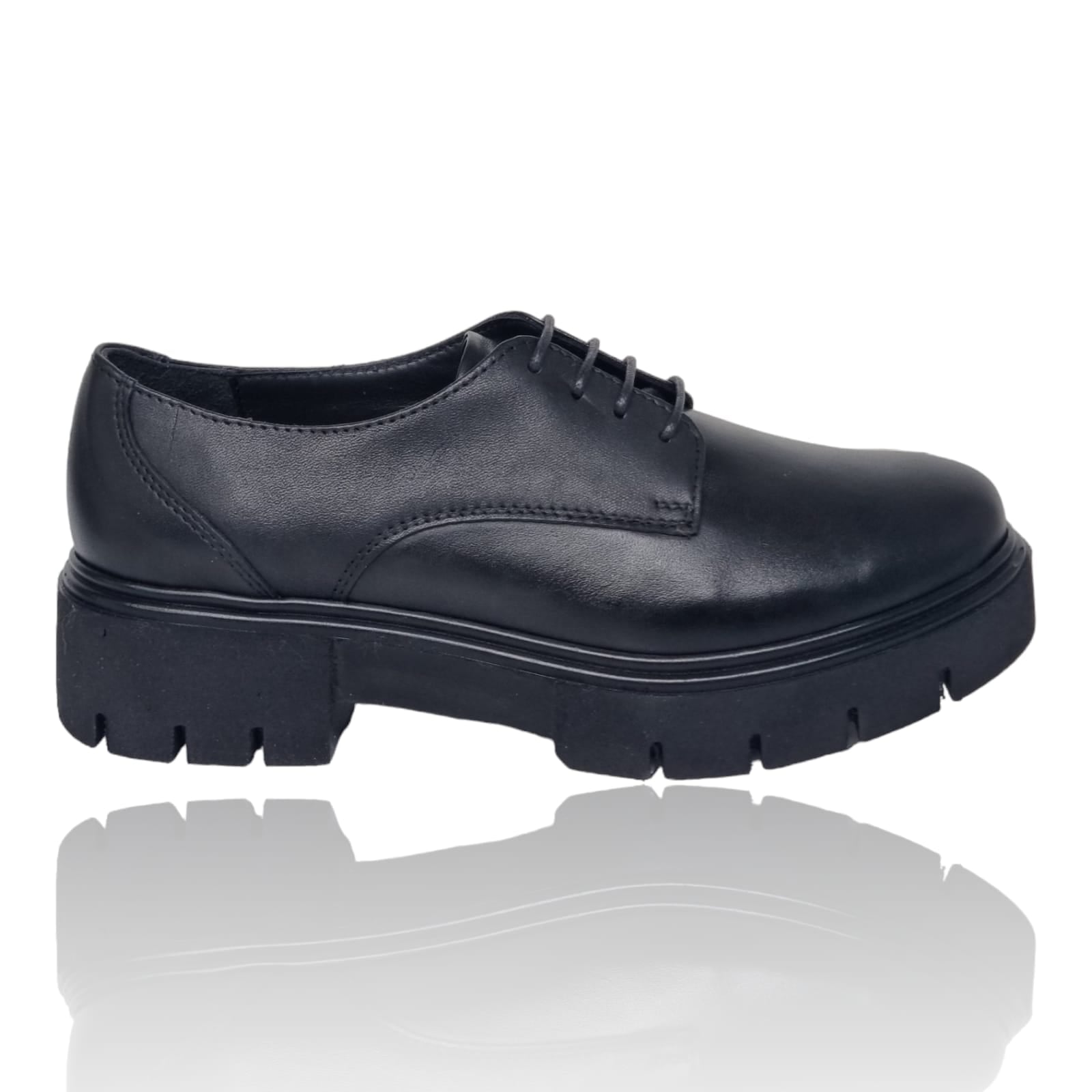 Pantofi Damă Casual Confort Din Piele Naturală Neagră 25246