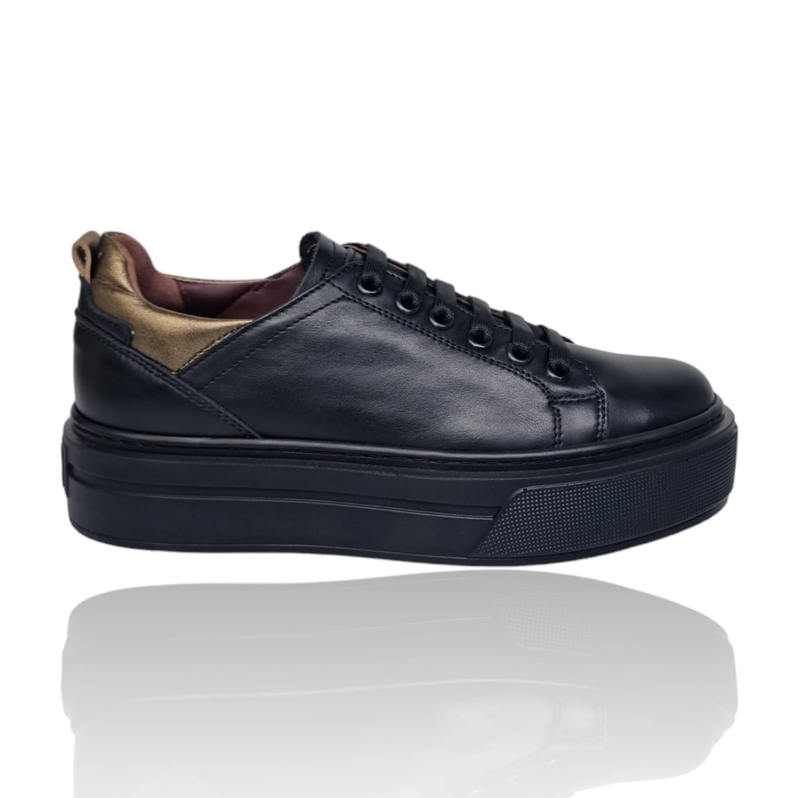 Pantofi Damă Casual Confort Din Piele Naturală Neagră 25165