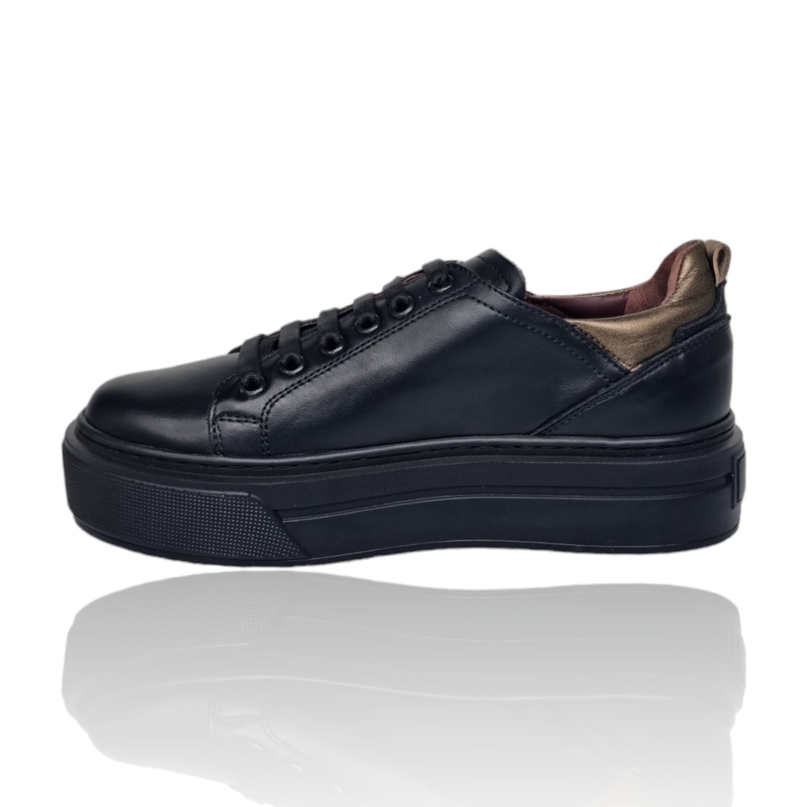 Pantofi Damă Casual Confort Din Piele Naturală Neagră 25165