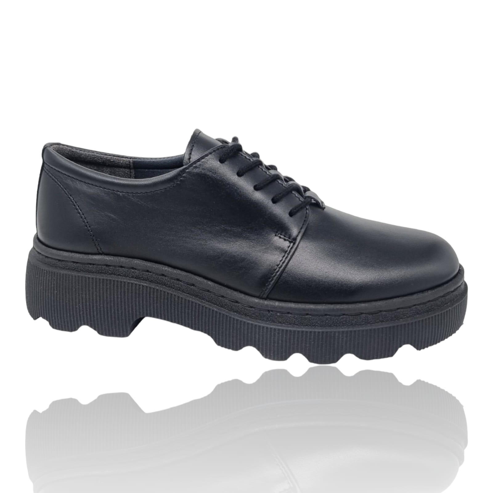 Pantofi Damă Casual Confort Din Piele Naturală Neagră 25183