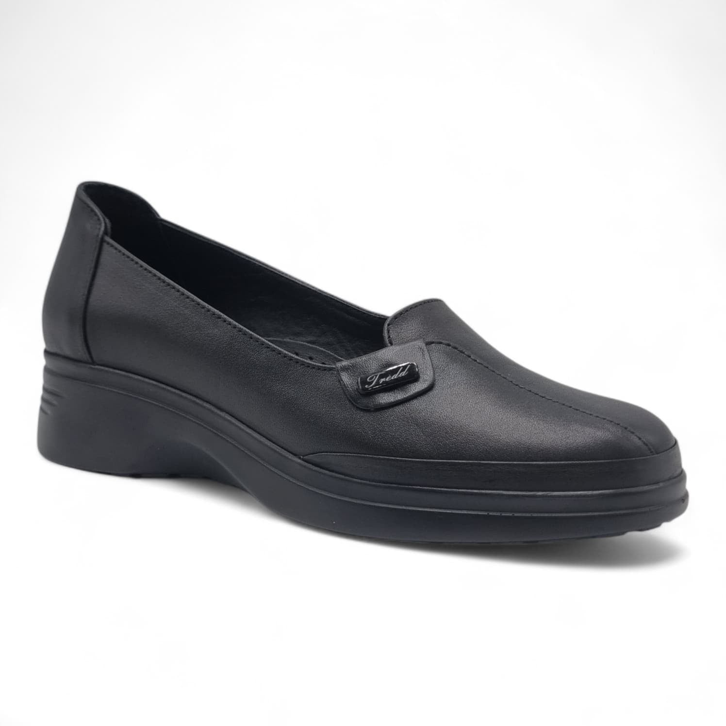 Pantofi Damă Casual Confort Din Piele Naturală Neagră 25439