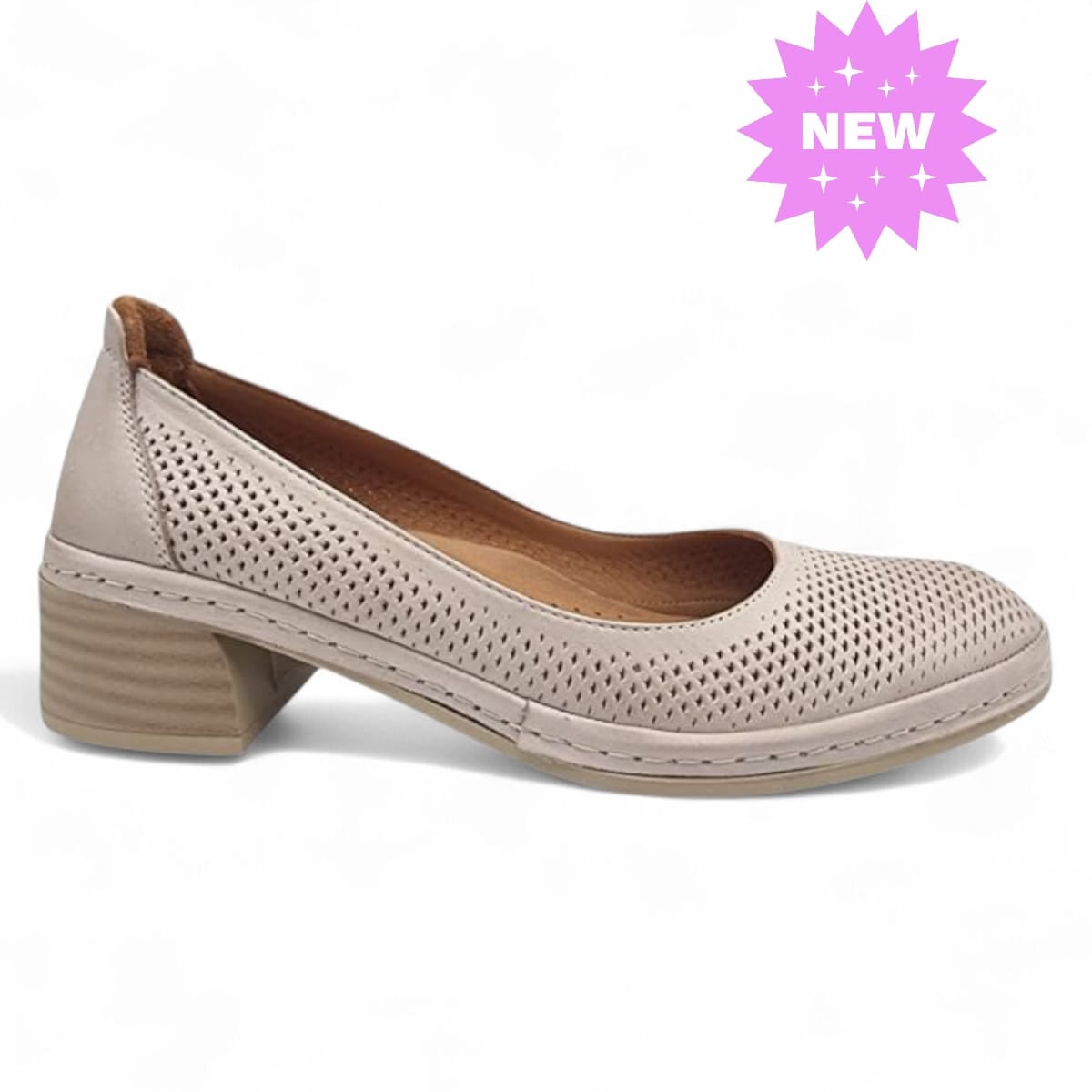 Pantofi Damă Casual Confort Din Piele Naturală Vizon 25364