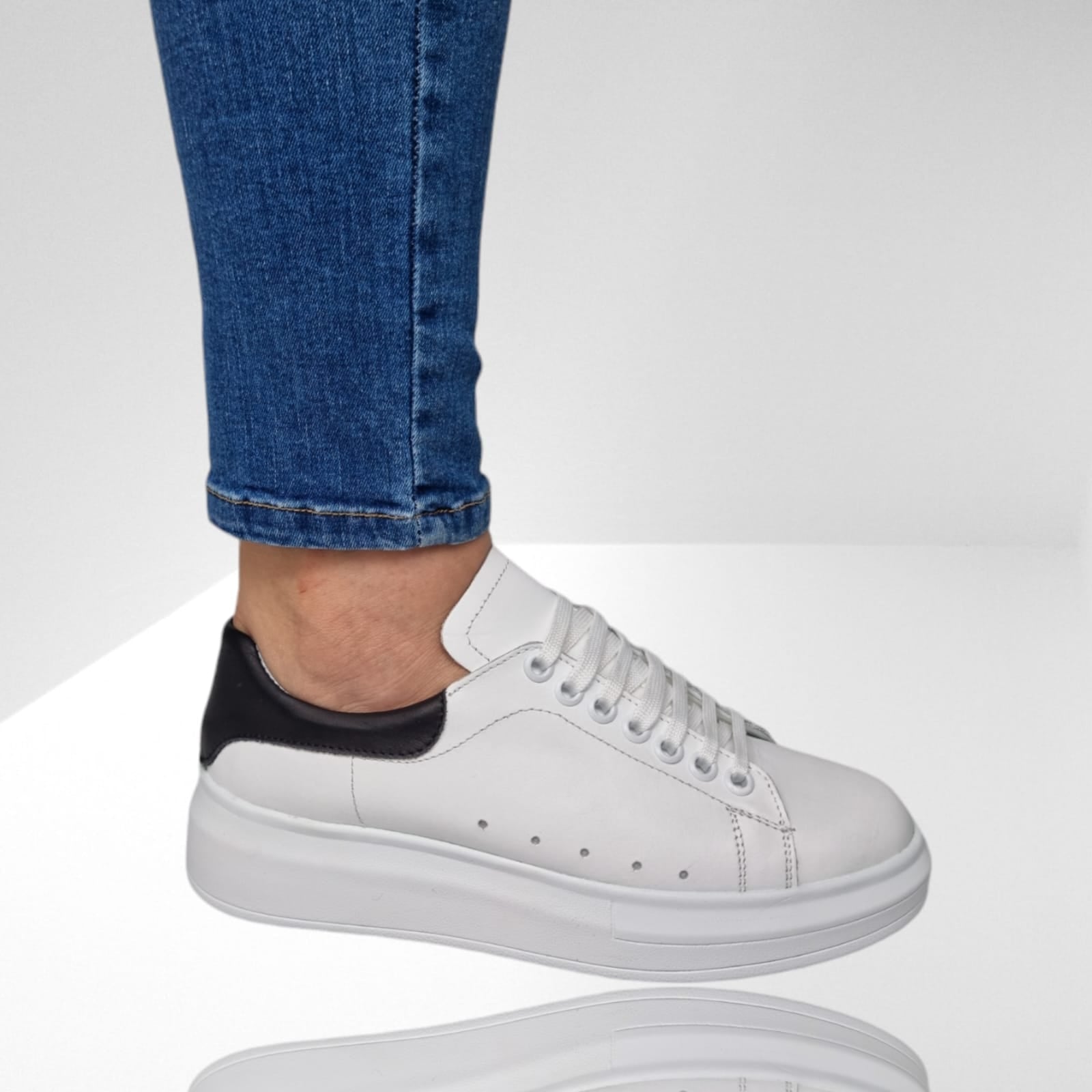 Pantofi Damă Casual Confort Din Piele Alb 25224
