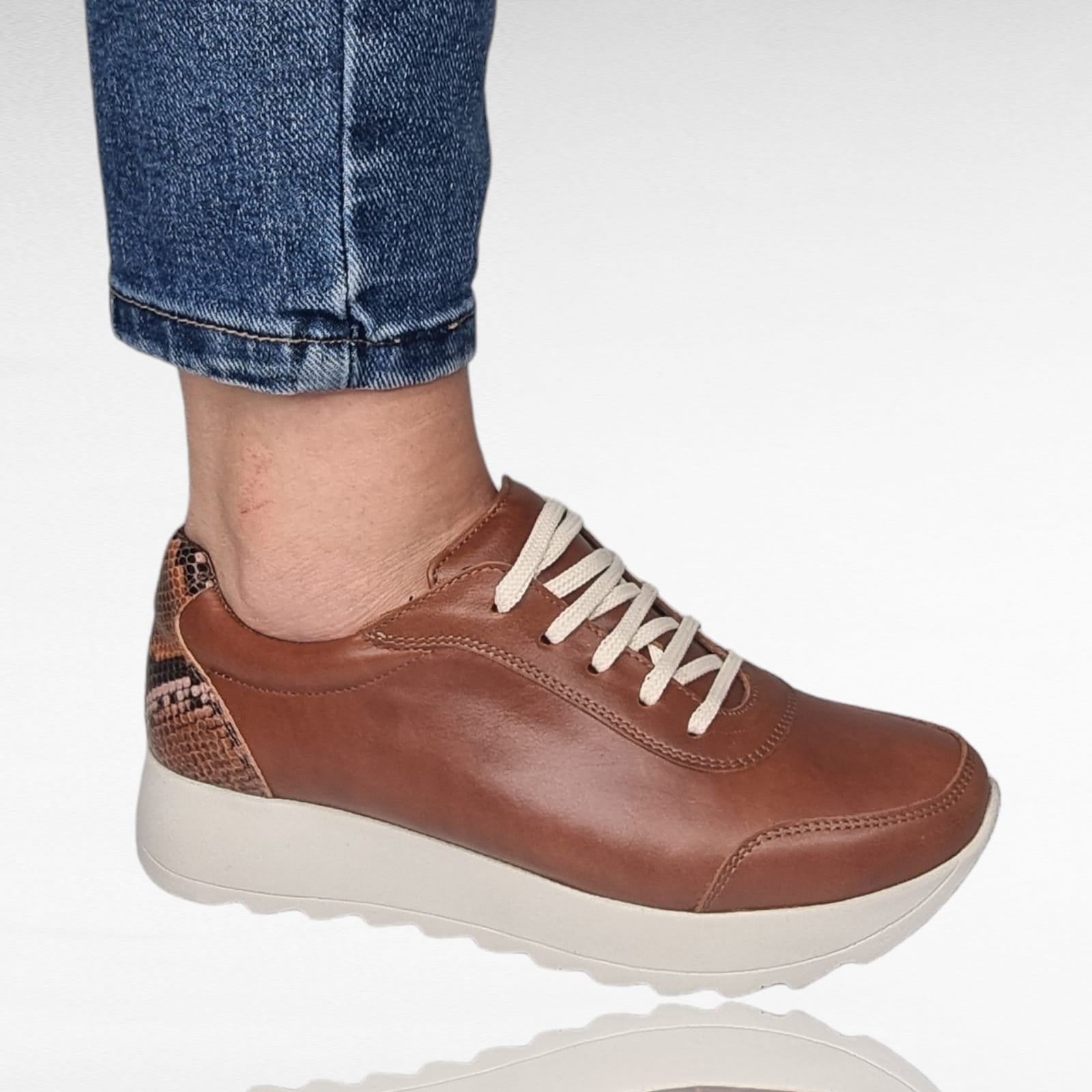 Pantofi Damă Casual Confort Din Piele Maro 25228