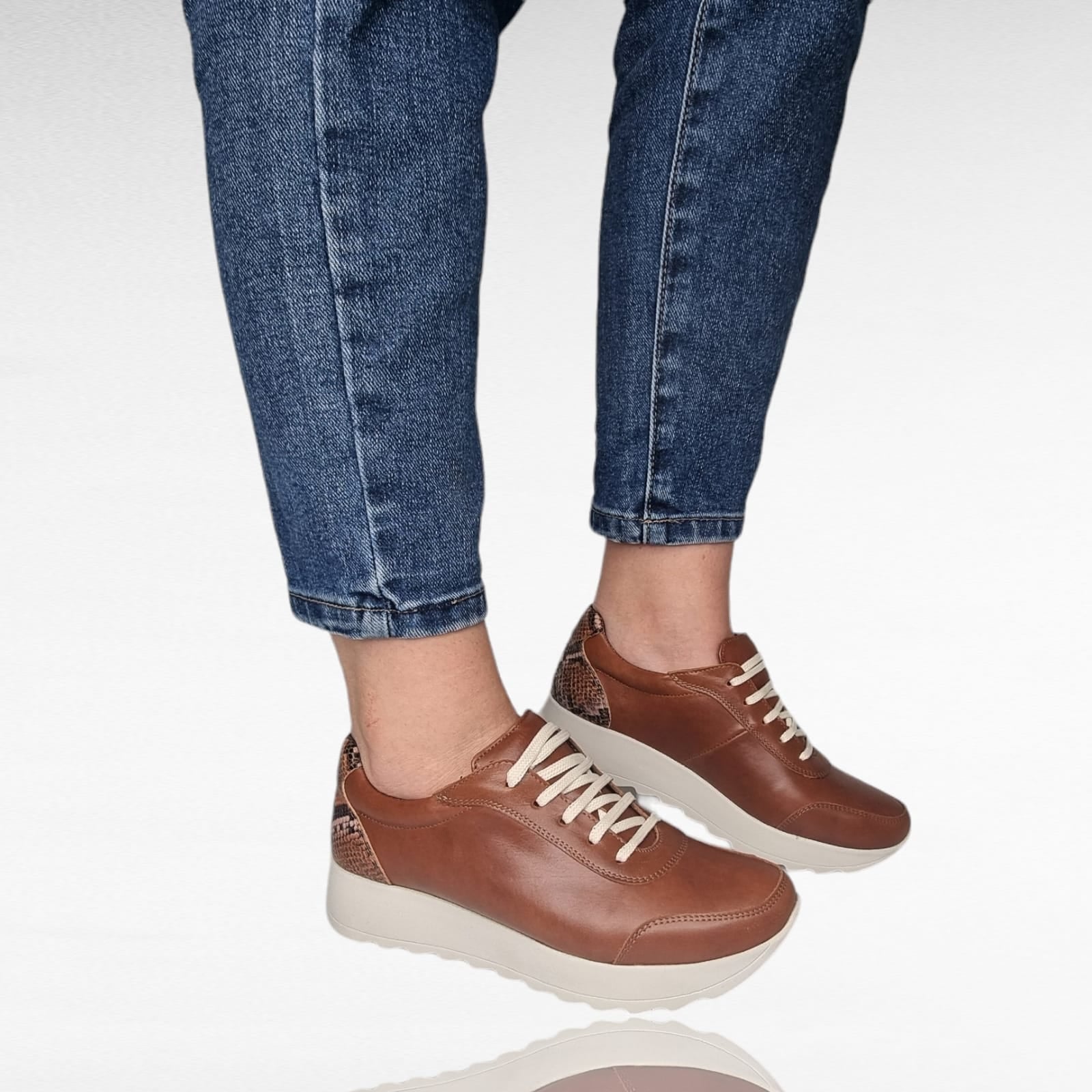 Pantofi Damă Casual Confort Din Piele Maro 25228