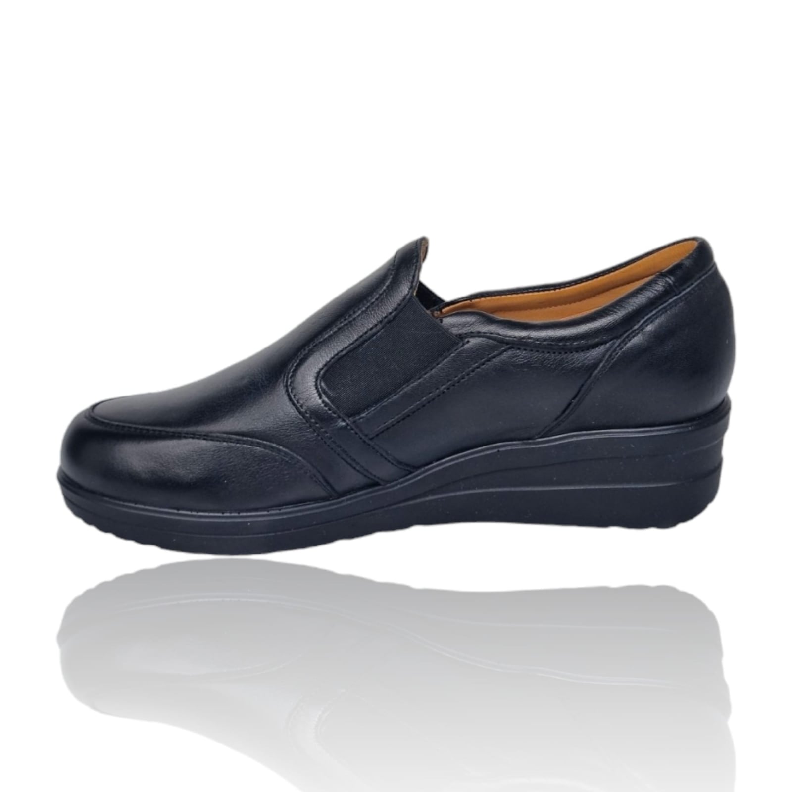 Pantofi Damă Casual Confort Din Piele Neagră 25234