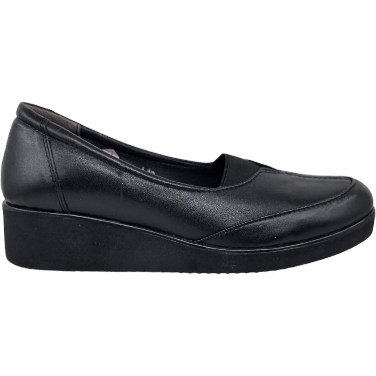 Pantofi Damă Casual Confort Din Piele Negru 25214