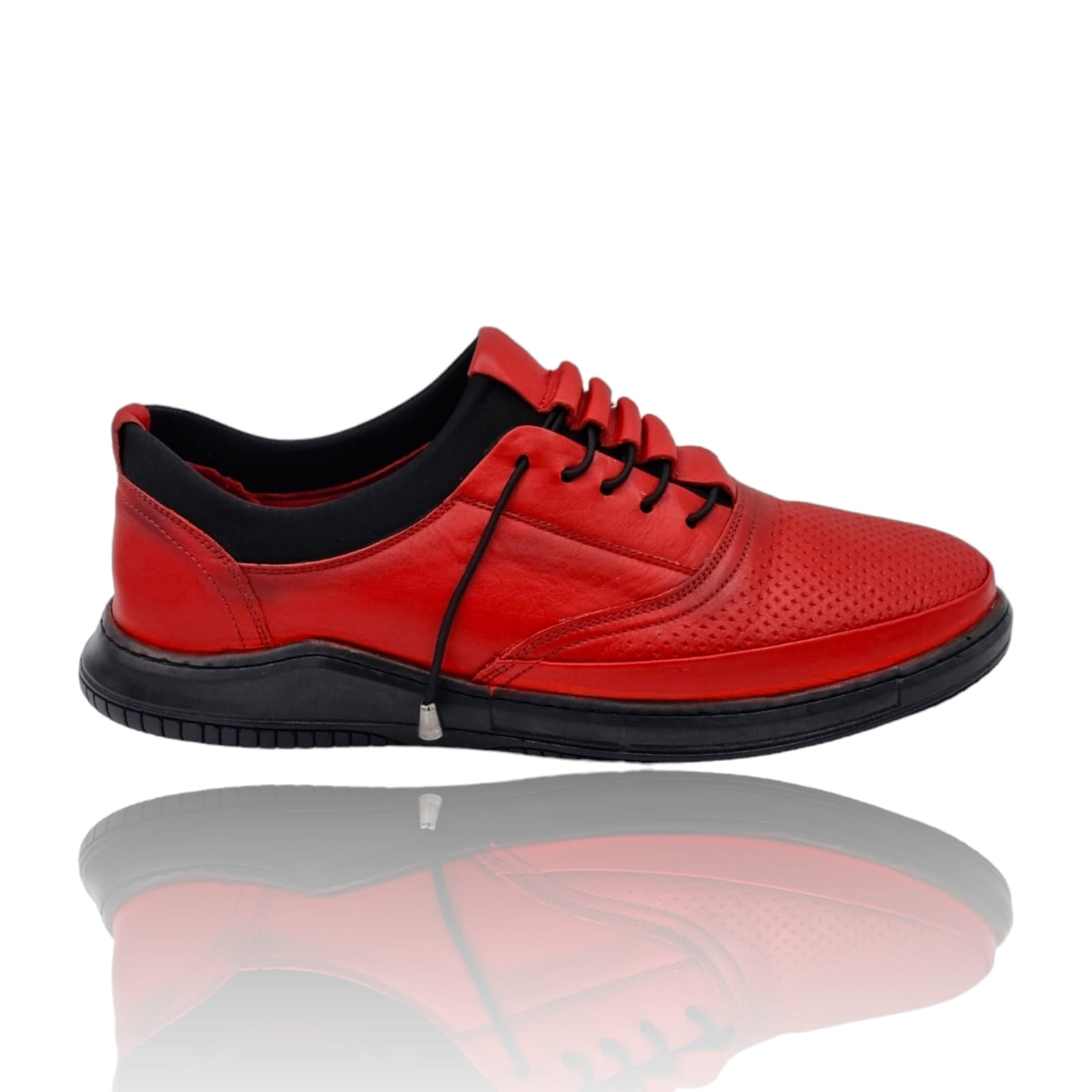 Pantofi Damă Casual Confort Din Piele Rosu 25210