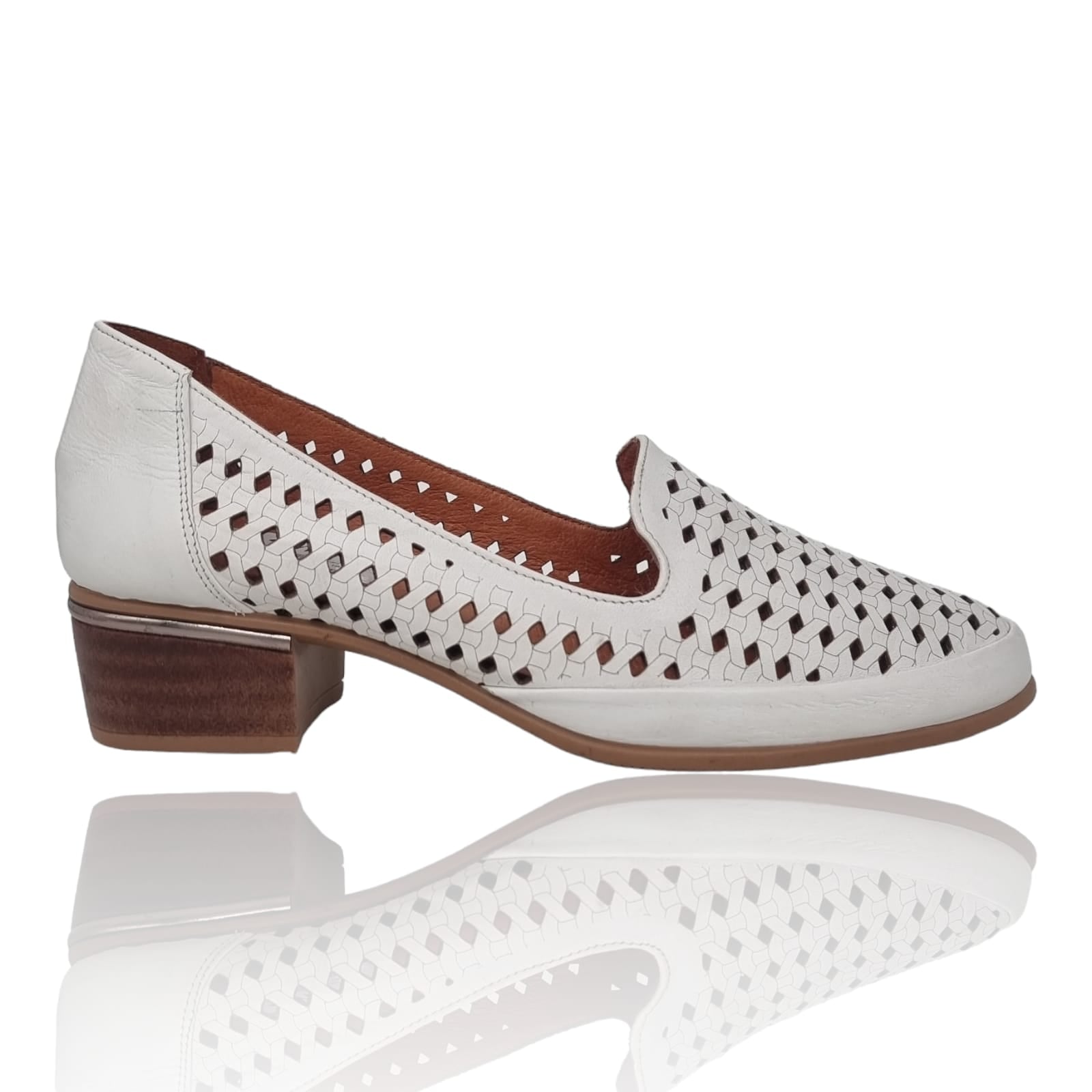 Pantofi Damă Casual Din Piele Naturală Crem 25412