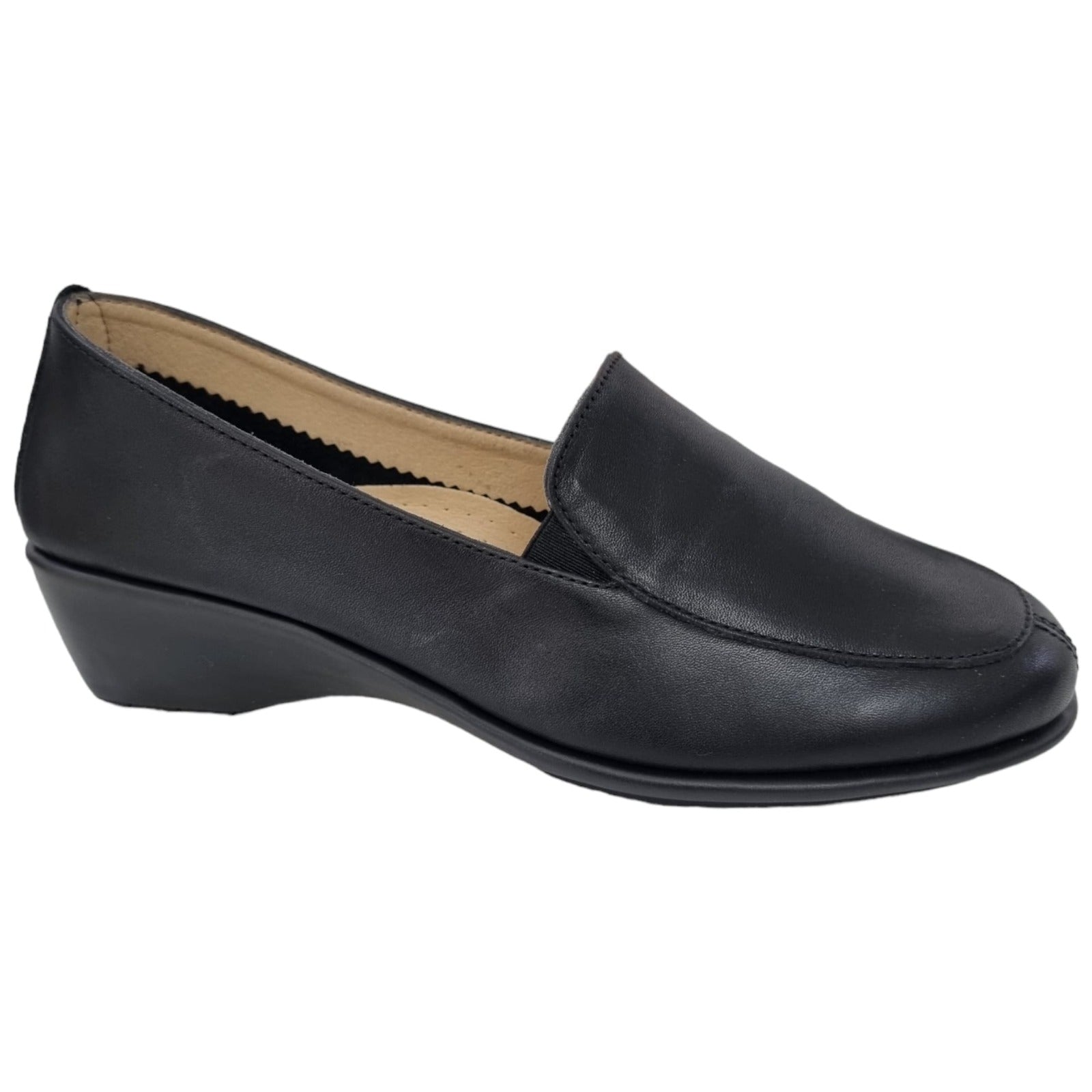 Pantofi Damă Casual Din Piele Naturală Neagră 15115