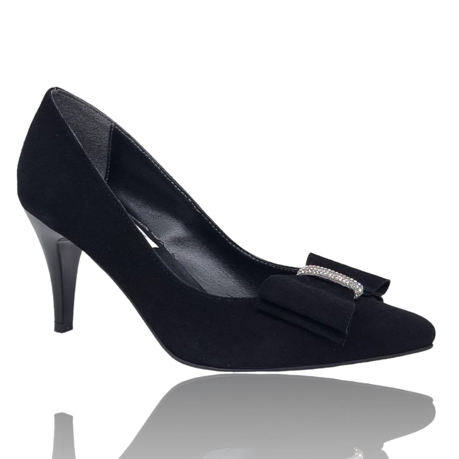 Pantofi Damă Eleganți Din Piele Naturală Negru Vel 20551
