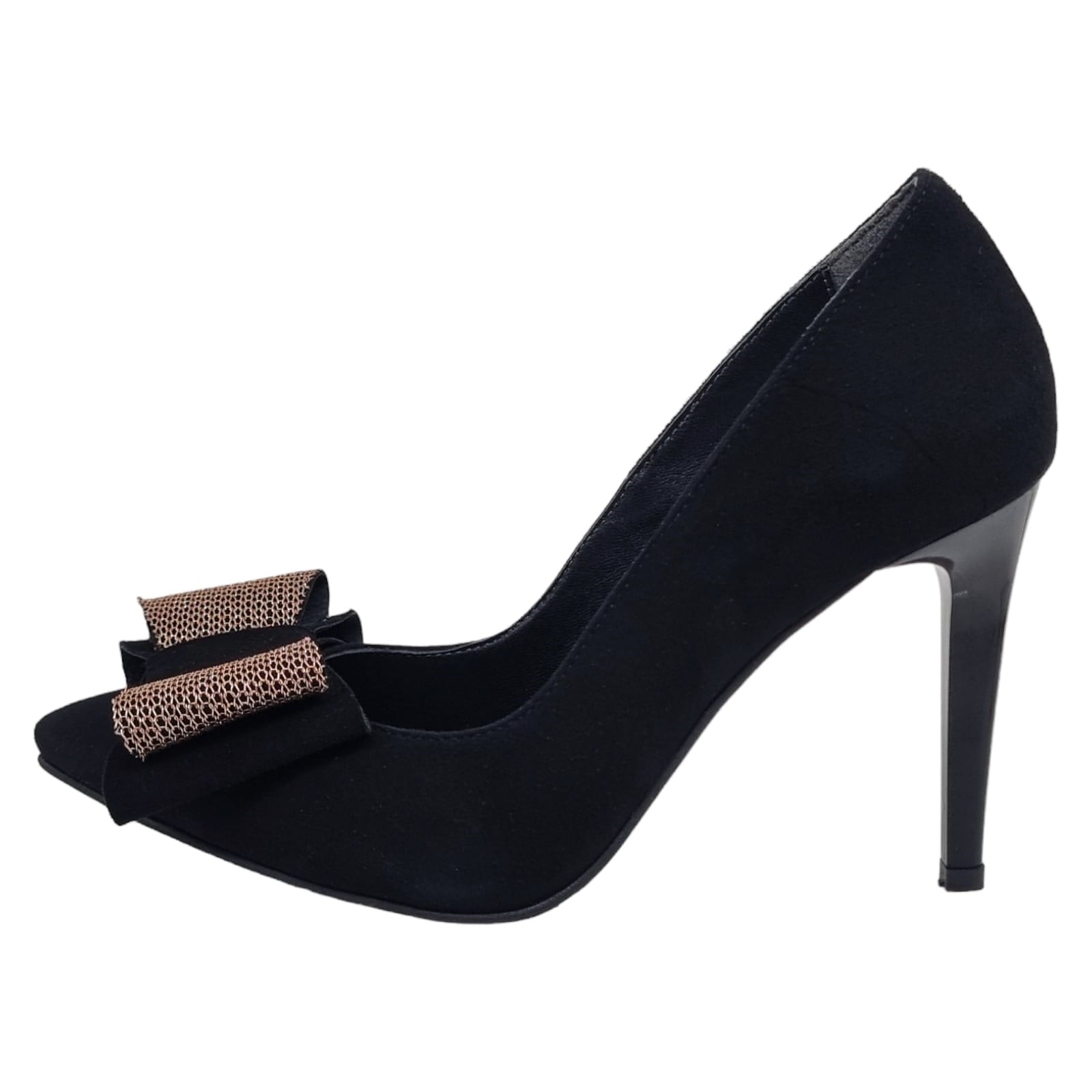 Pantofi Damă Eleganți Din Piele Naturală Negru Vel 20553