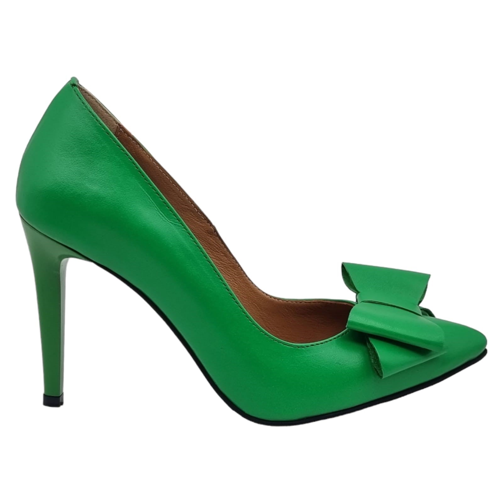 Pantofi Damă Eleganți Din Piele Naturală Verde 20556