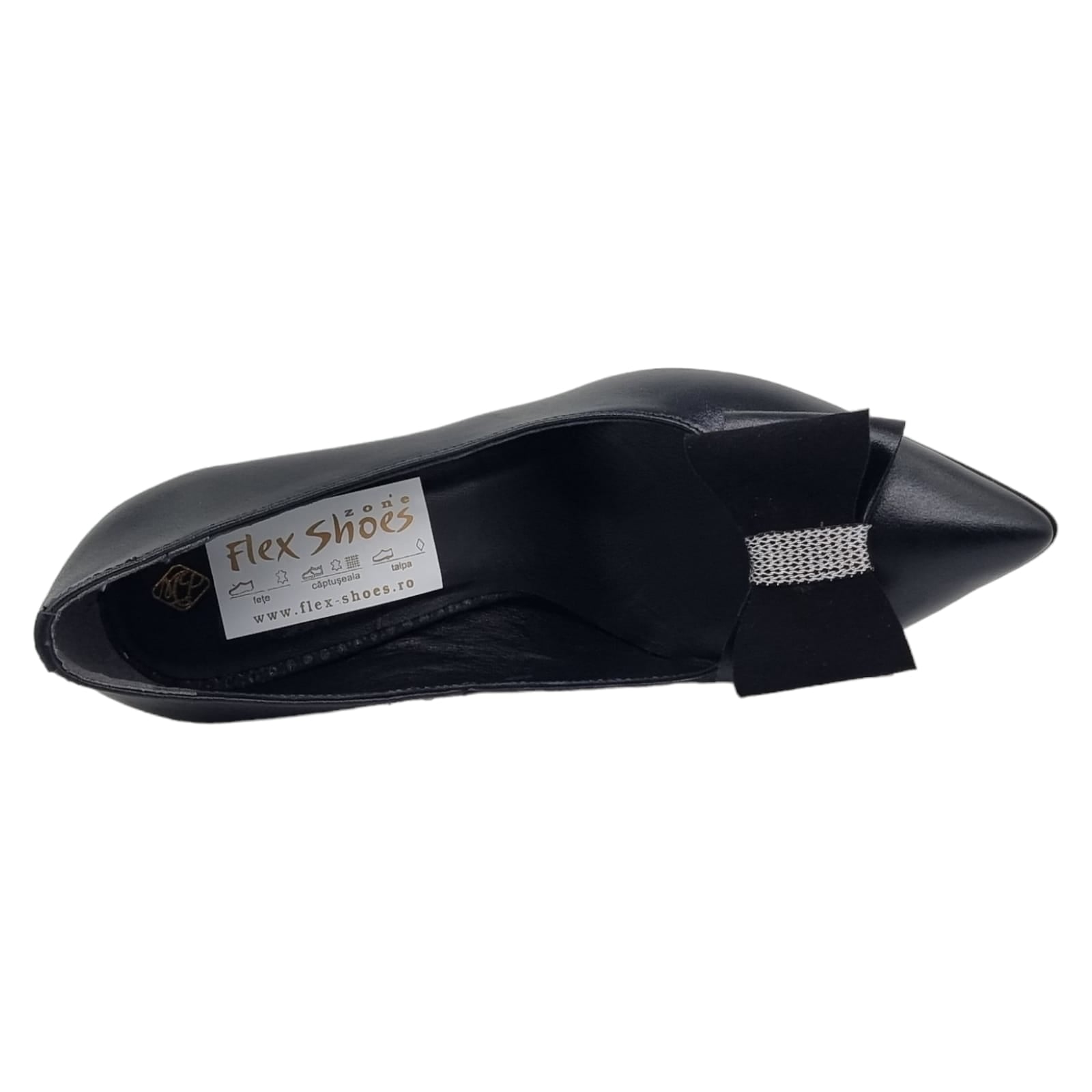 Pantofi Damă Eleganți Din Piele Naturală Negru 20557